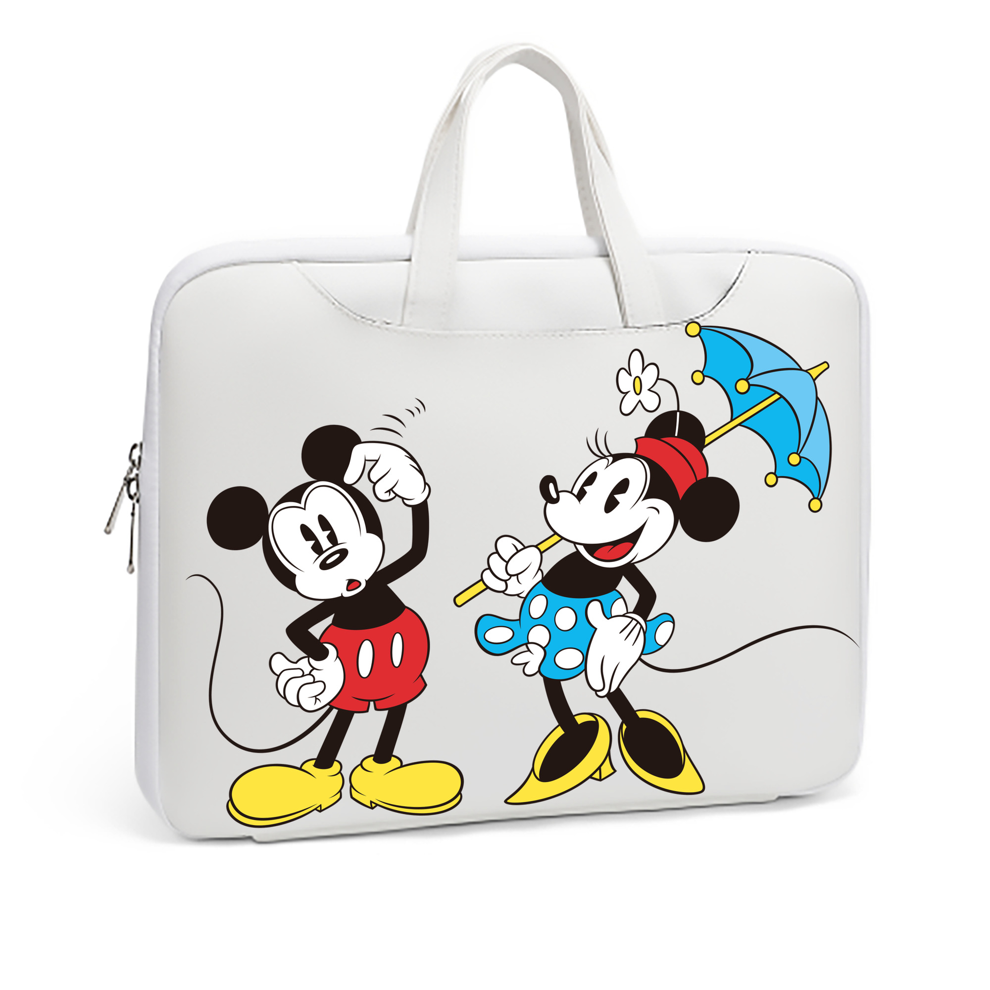 （画像用） ミッキーマウス Mickey Mouse レザーラップトップバッグ　ノートパソコンケース