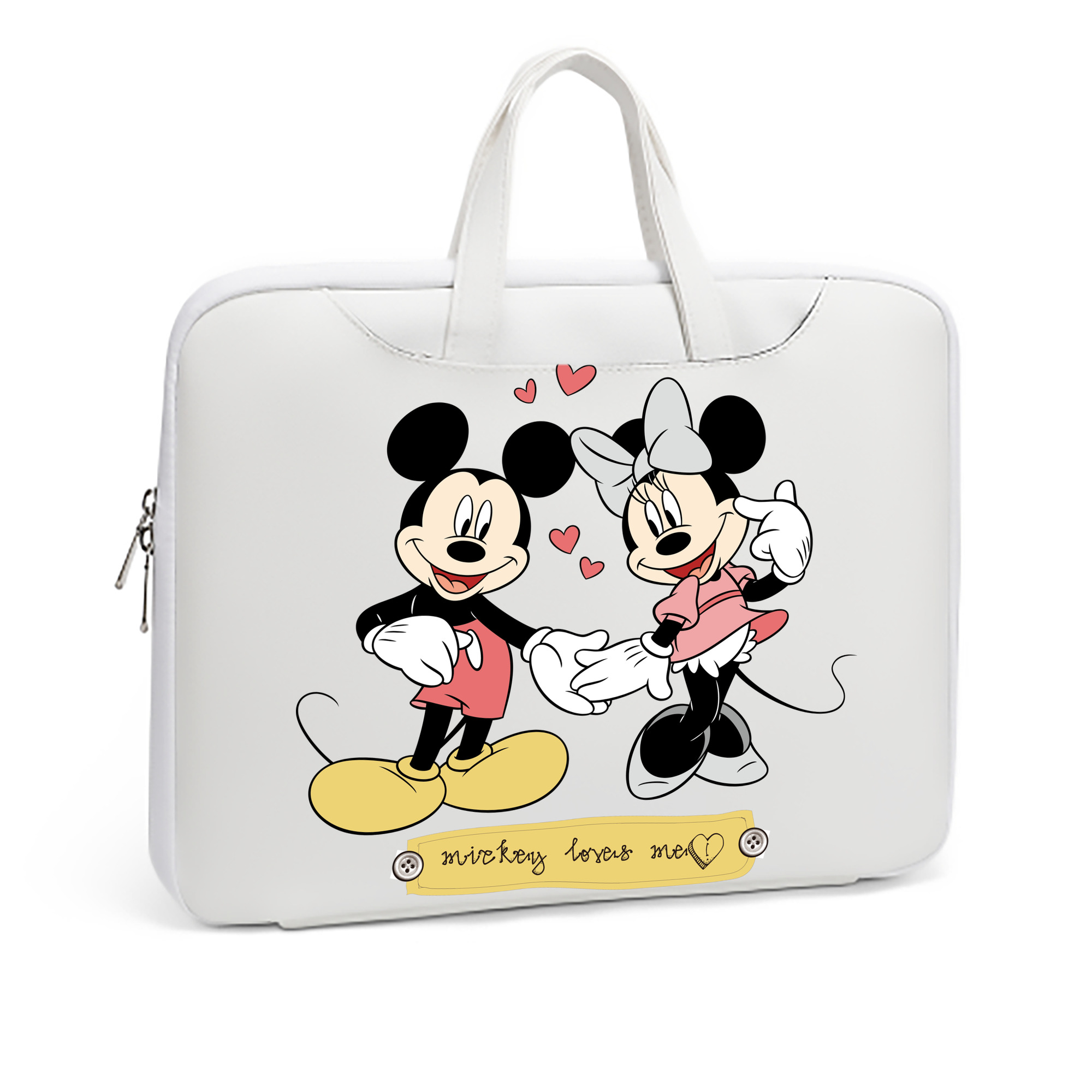 （画像用） ミッキーマウス Mickey Mouse レザーラップトップバッグ　ノートパソコンケース