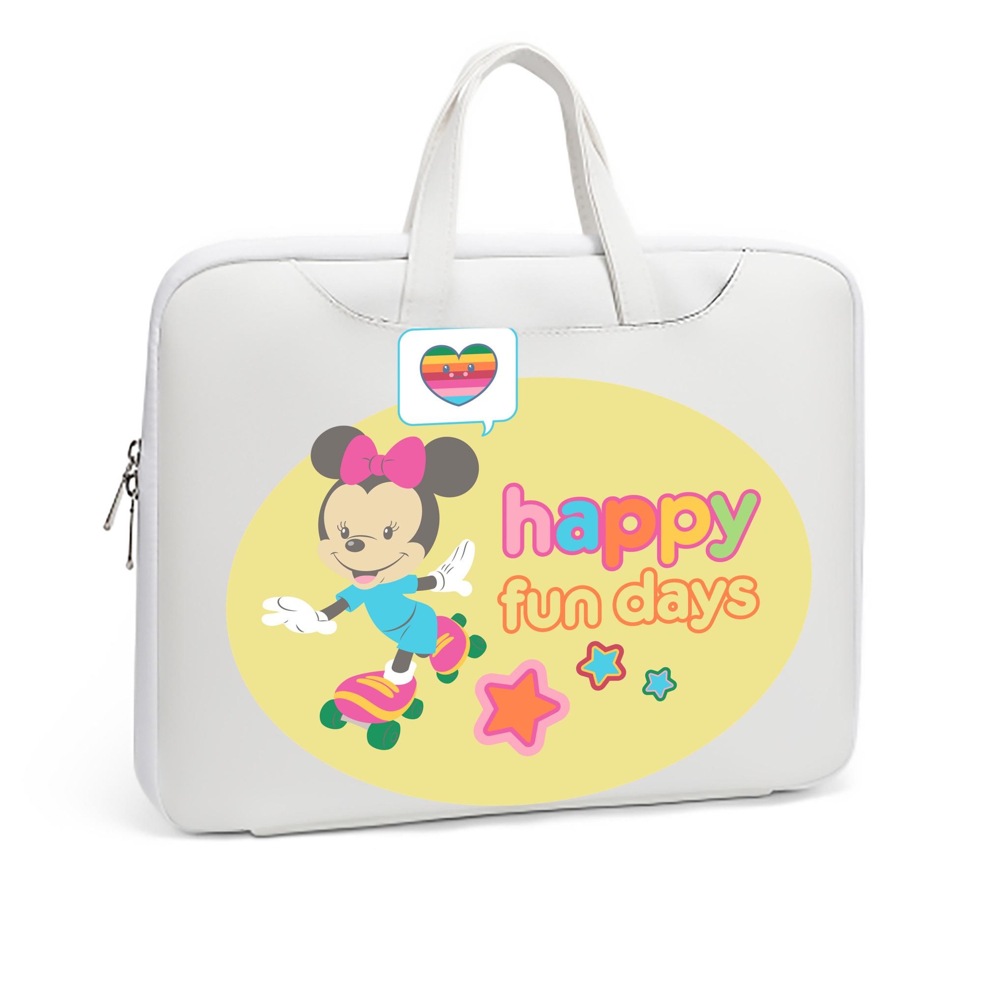 （画像用） ミッキーマウス Mickey Mouse レザーラップトップバッグ　ノートパソコンケース