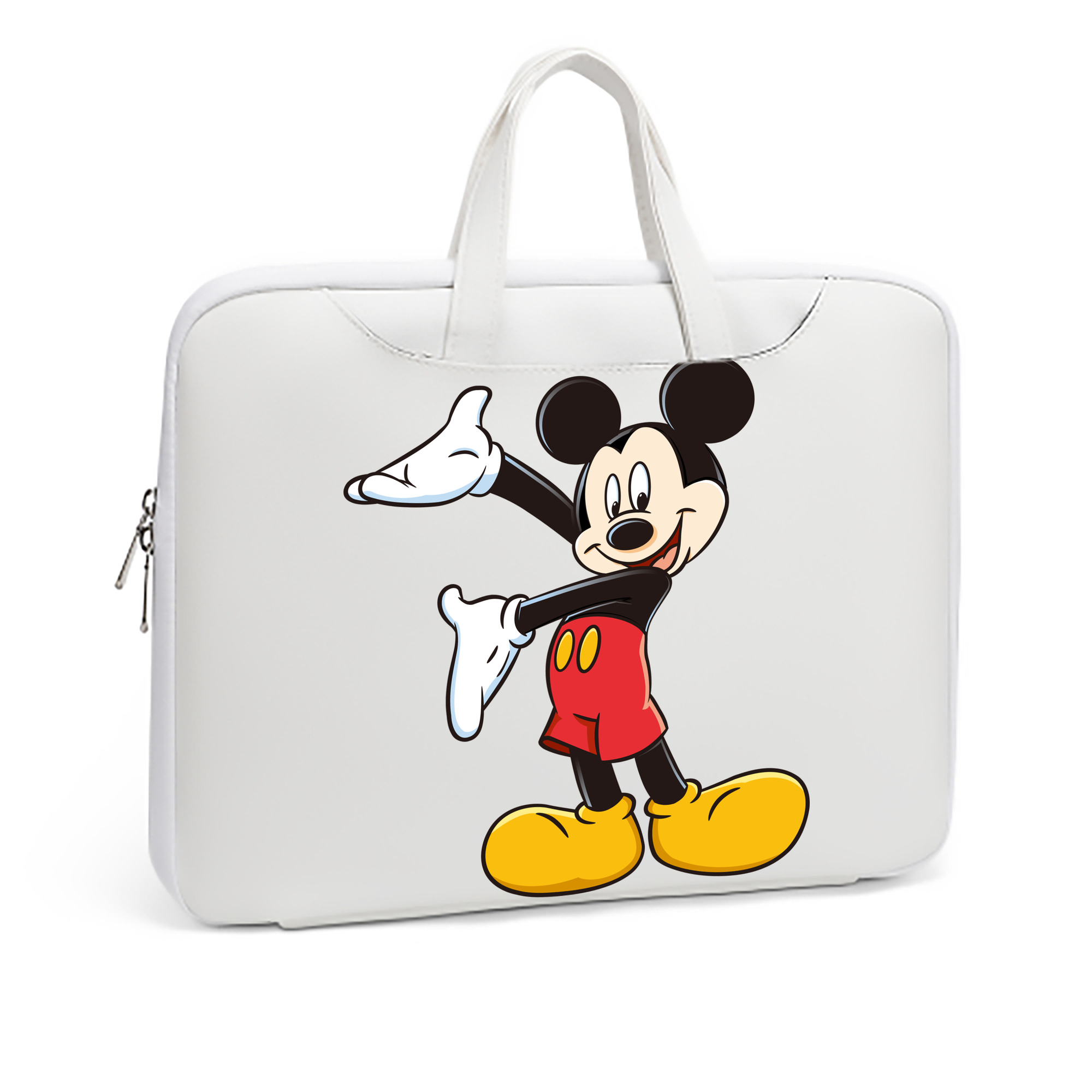 （画像用） ミッキーマウス Mickey Mouse レザーラップトップバッグ　ノートパソコンケース