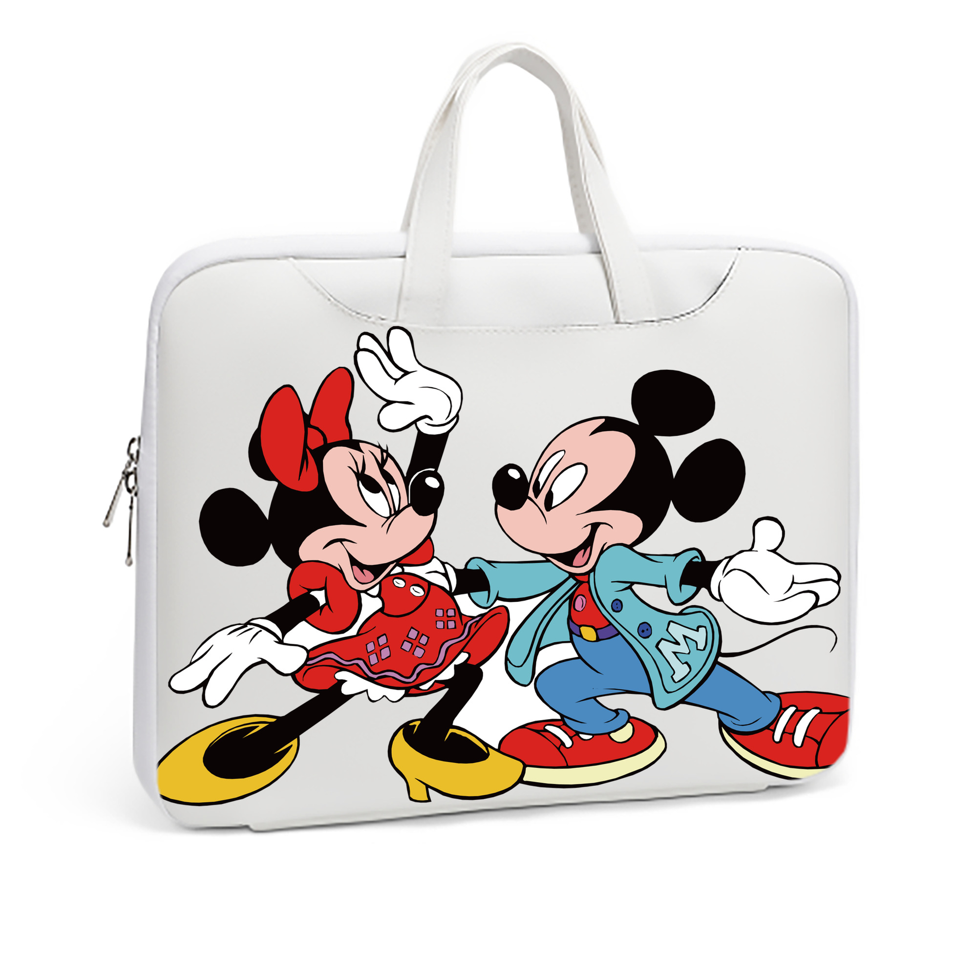 （画像用） ミッキーマウス Mickey Mouse レザーラップトップバッグ　ノートパソコンケース
