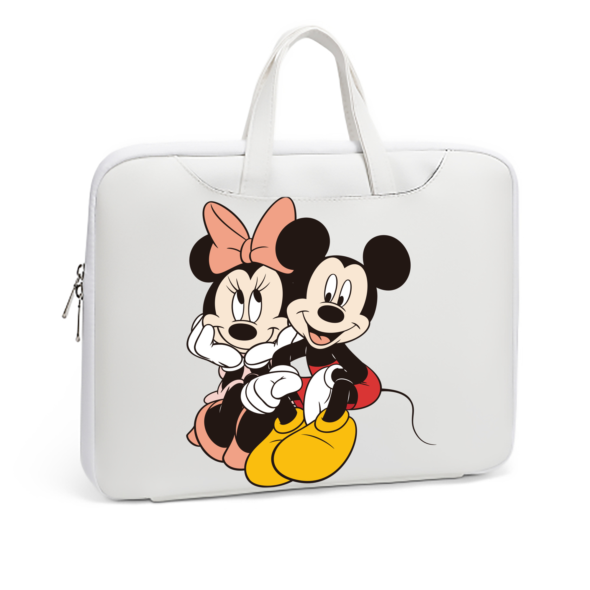 （画像用） ミッキーマウス Mickey Mouse レザーラップトップバッグ　ノートパソコンケース