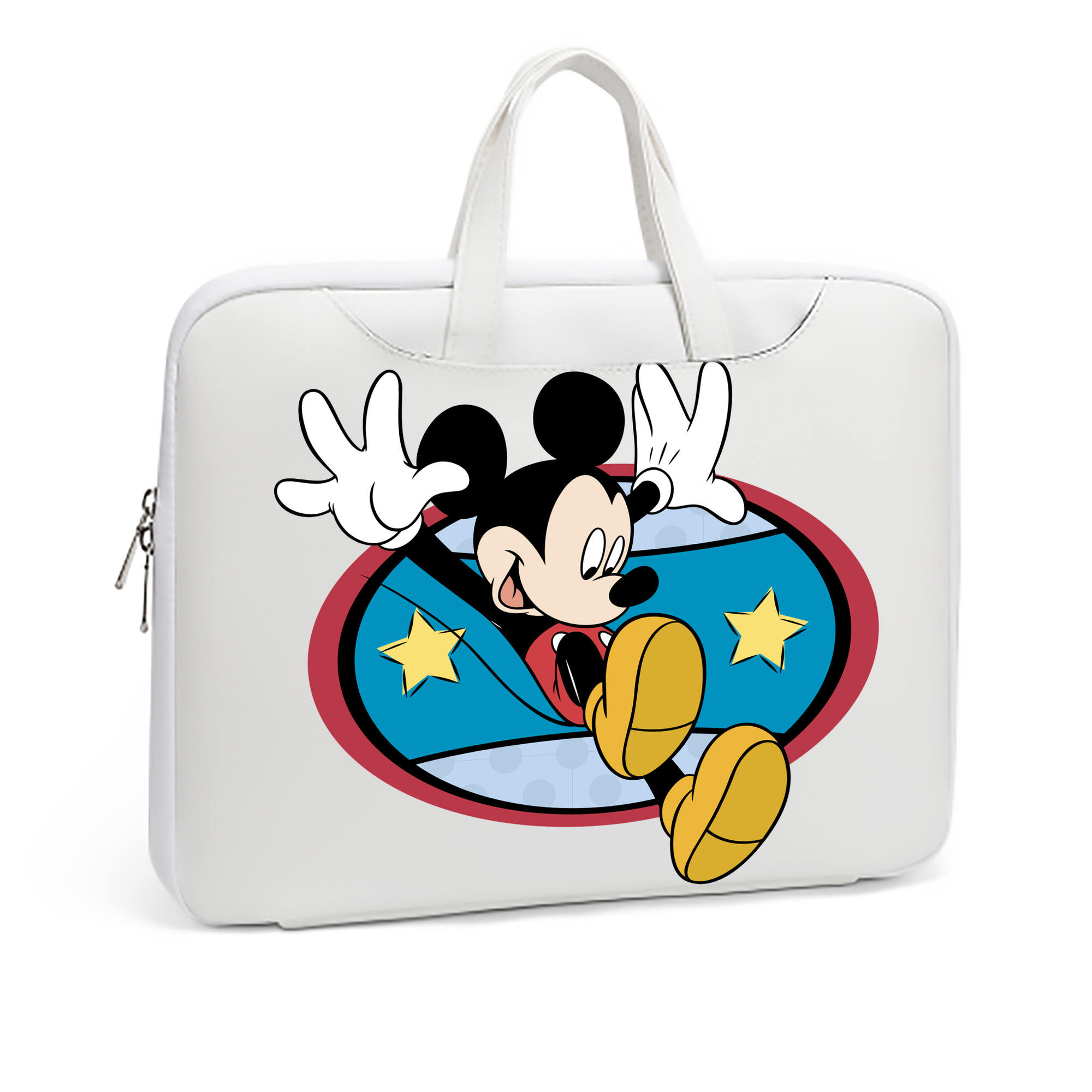 （画像用） ミッキーマウス Mickey Mouse レザーラップトップバッグ　ノートパソコンケース