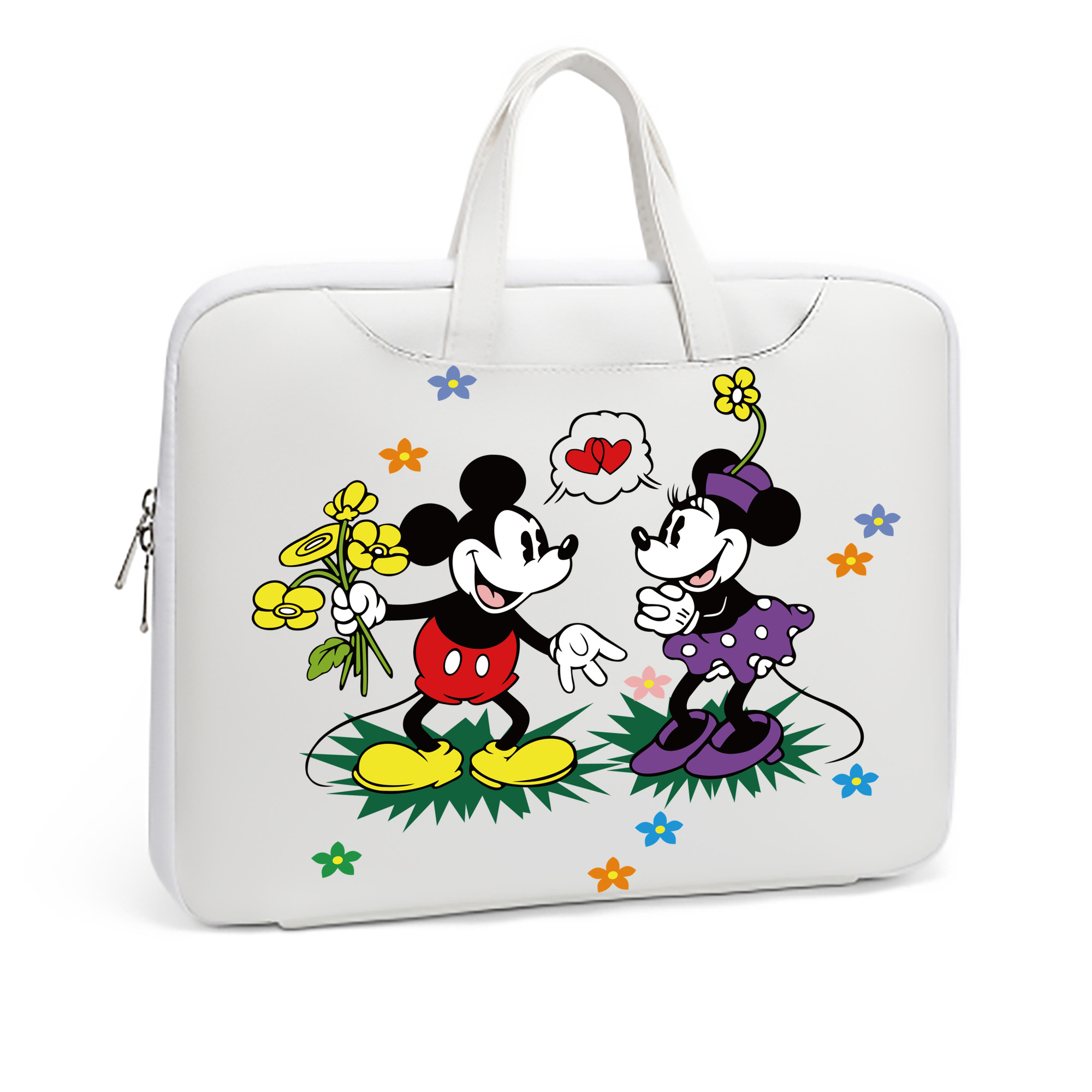 （画像用） ミッキーマウス Mickey Mouse レザーラップトップバッグ　ノートパソコンケース