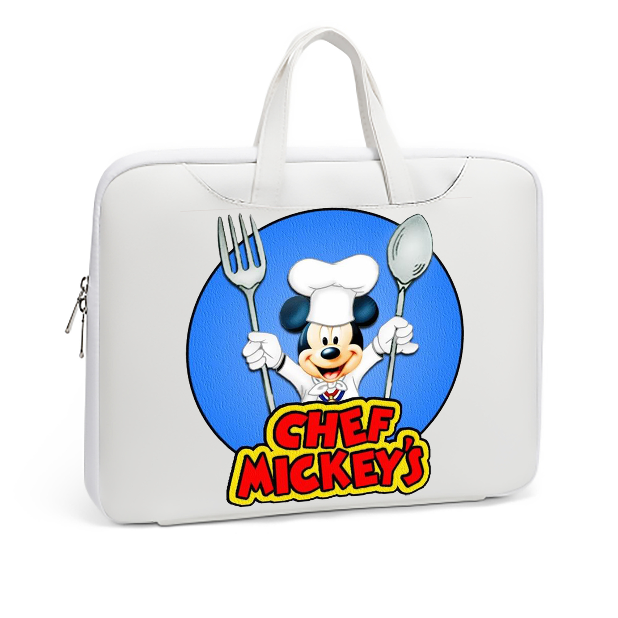 （画像用） ミッキーマウス Mickey Mouse レザーラップトップバッグ　ノートパソコンケース