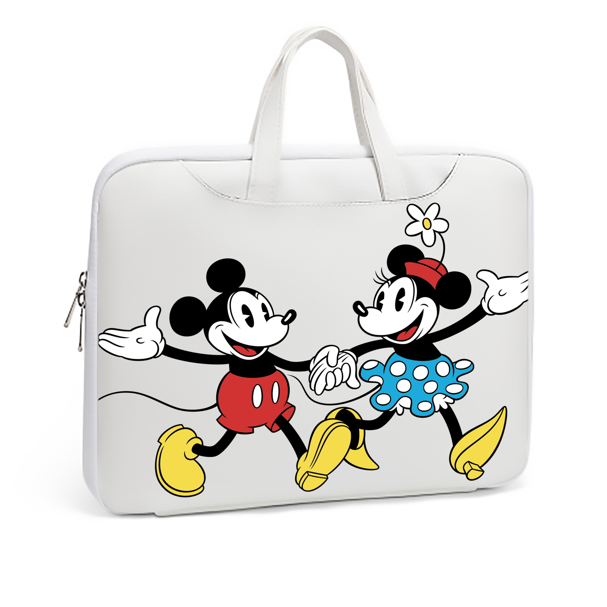 （画像用） ミッキーマウス Mickey Mouse レザーラップトップバッグ　ノートパソコンケース