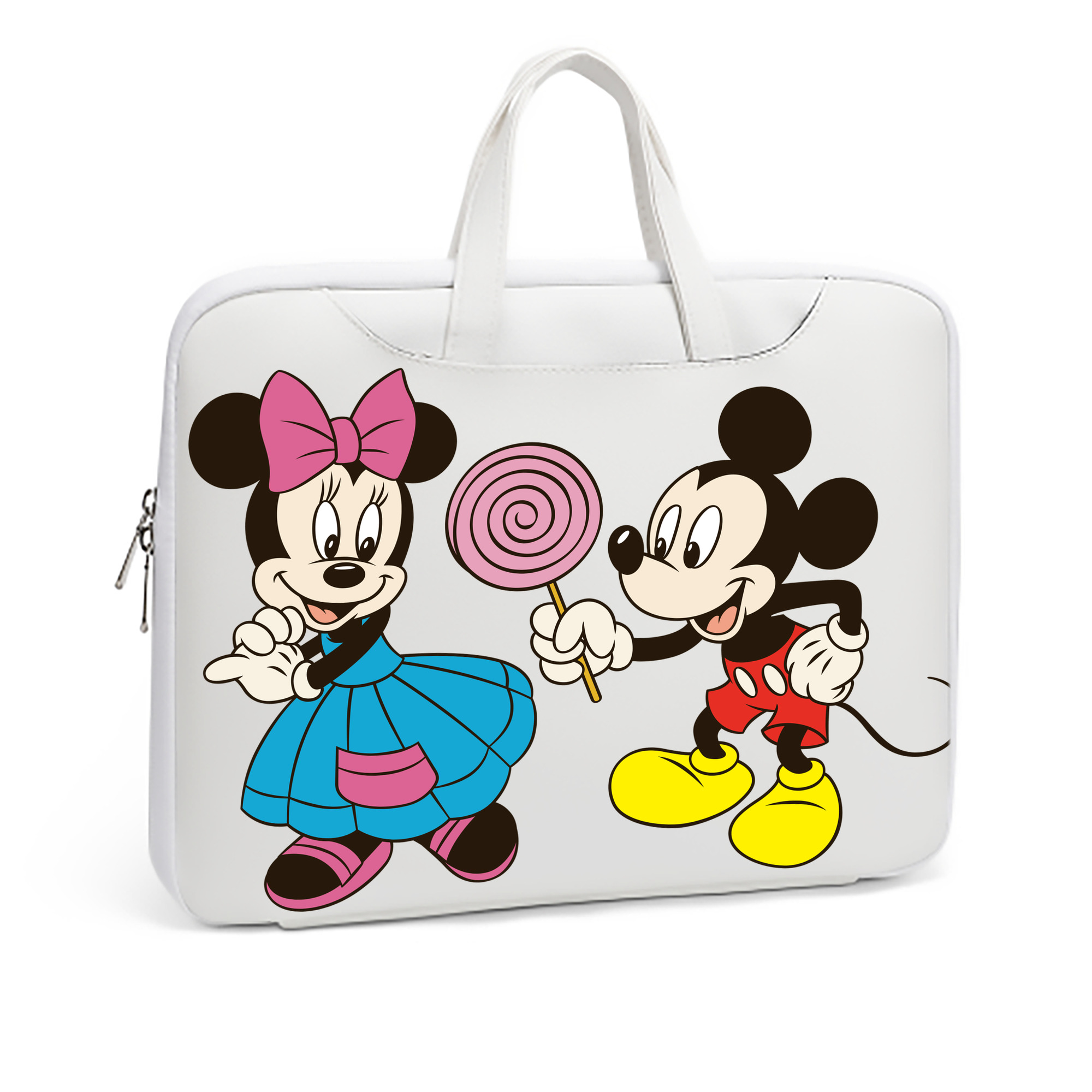 （画像用） ミッキーマウス Mickey Mouse レザーラップトップバッグ　ノートパソコンケース
