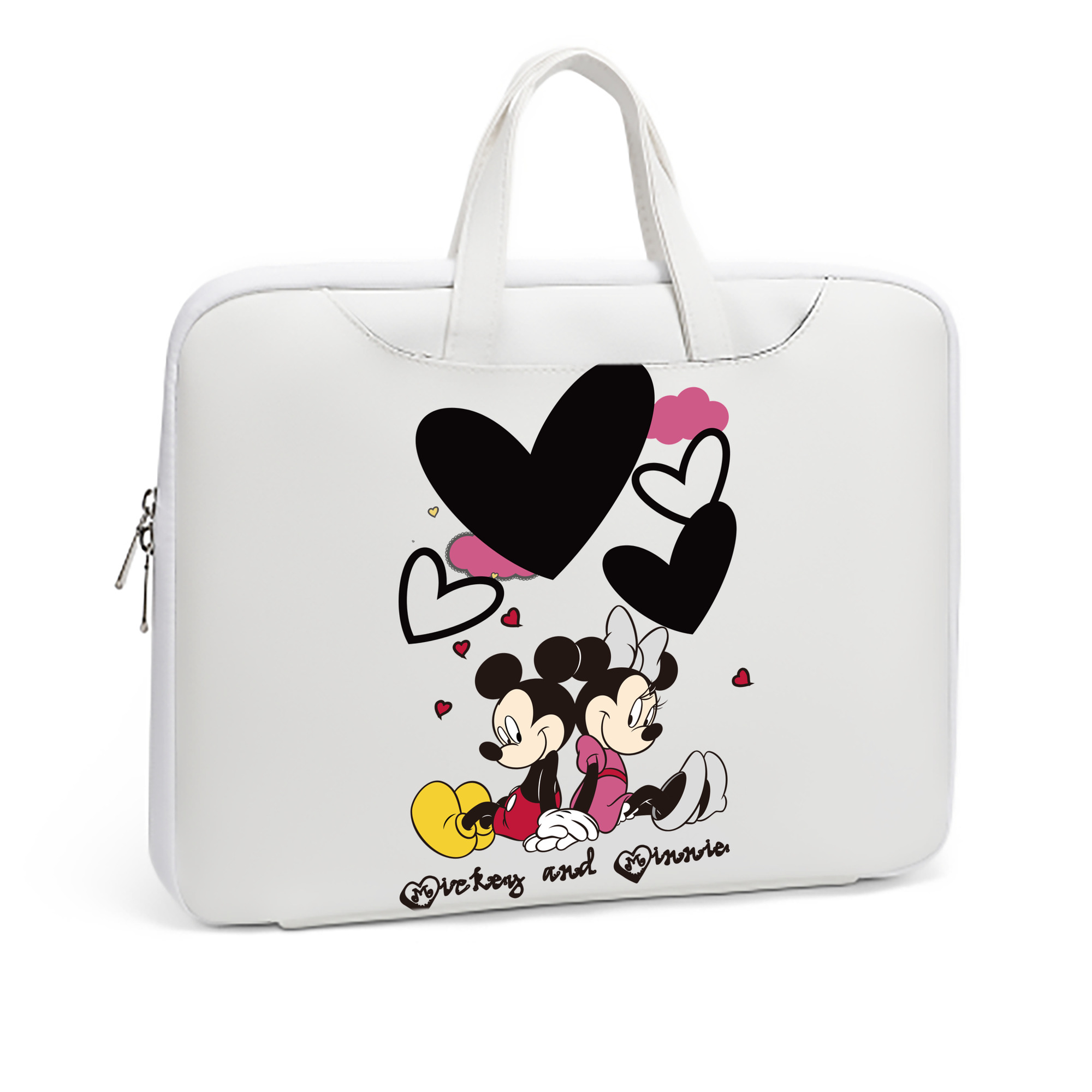 （画像用） ミッキーマウス Mickey Mouse レザーラップトップバッグ　ノートパソコンケース