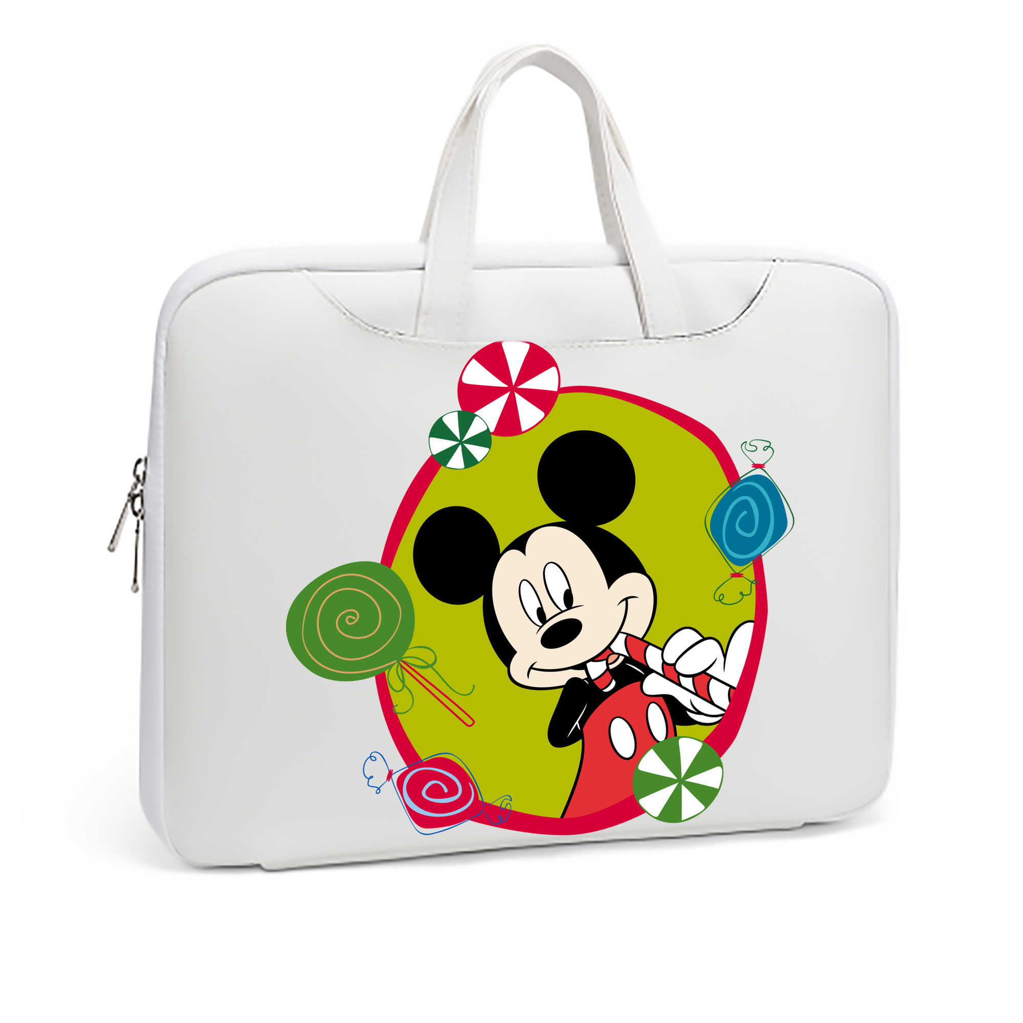 （画像用） ミッキーマウス Mickey Mouse レザーラップトップバッグ　ノートパソコンケース