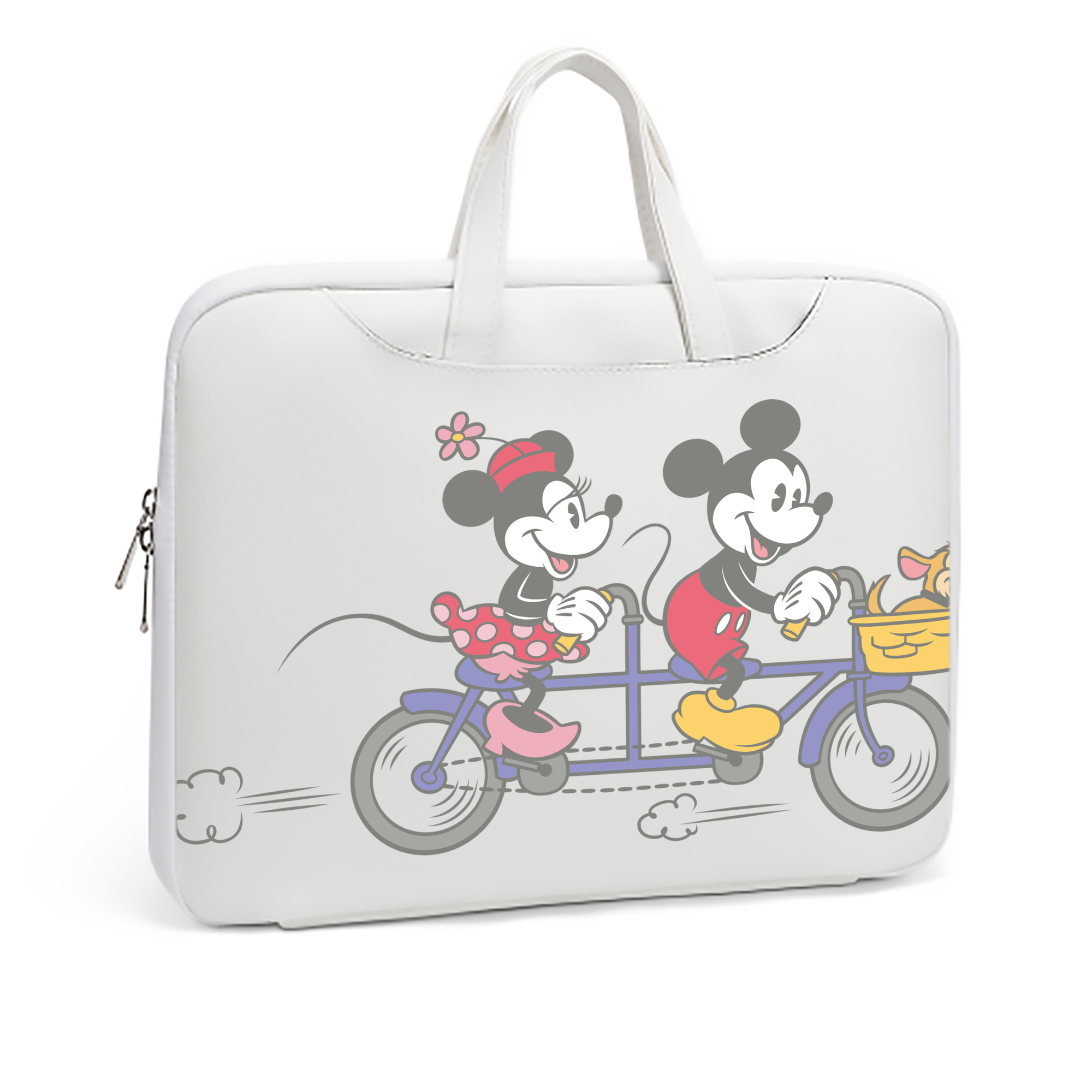 （画像用） ミッキーマウス Mickey Mouse レザーラップトップバッグ　ノートパソコンケース