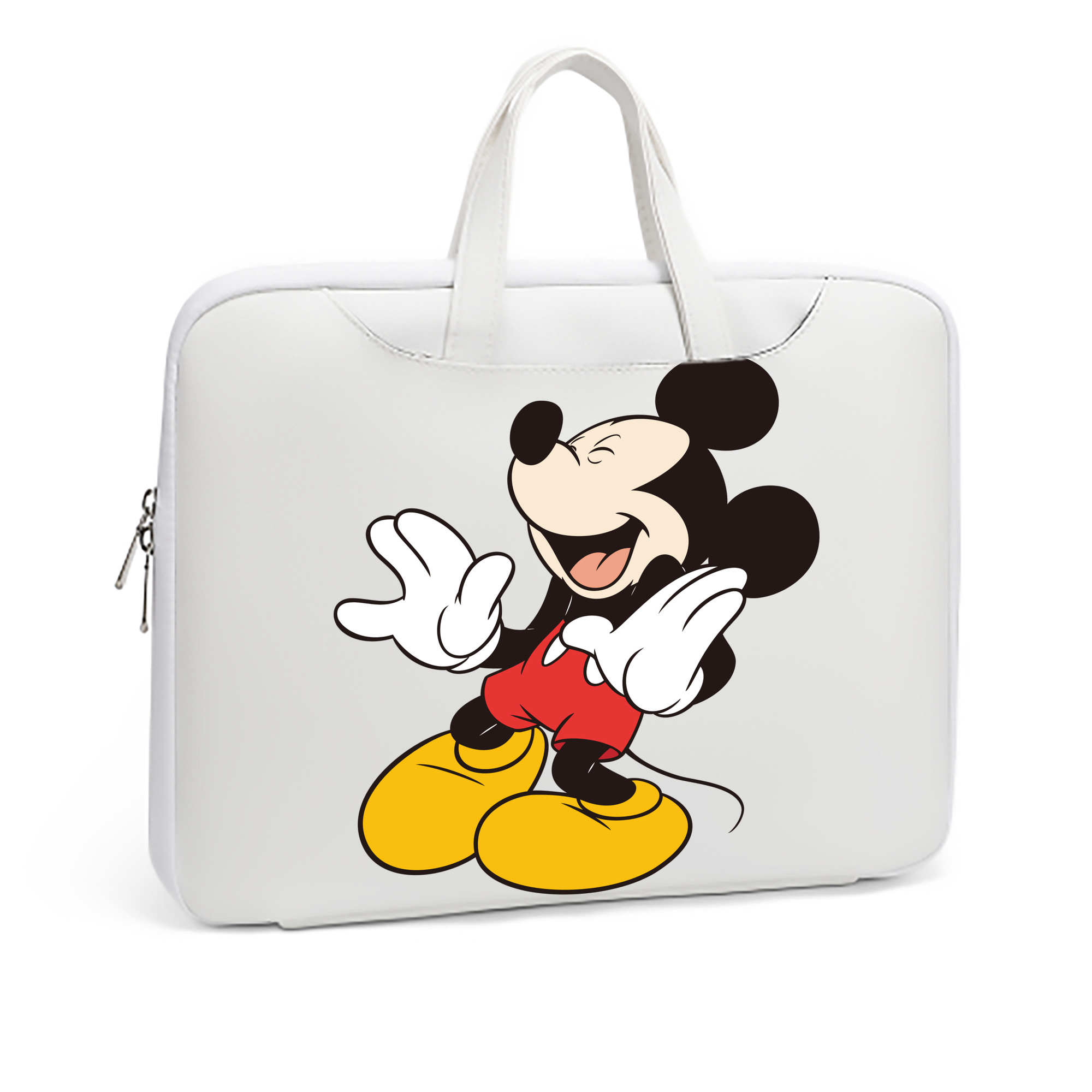 （画像用） ミッキーマウス Mickey Mouse レザーラップトップバッグ　ノートパソコンケース
