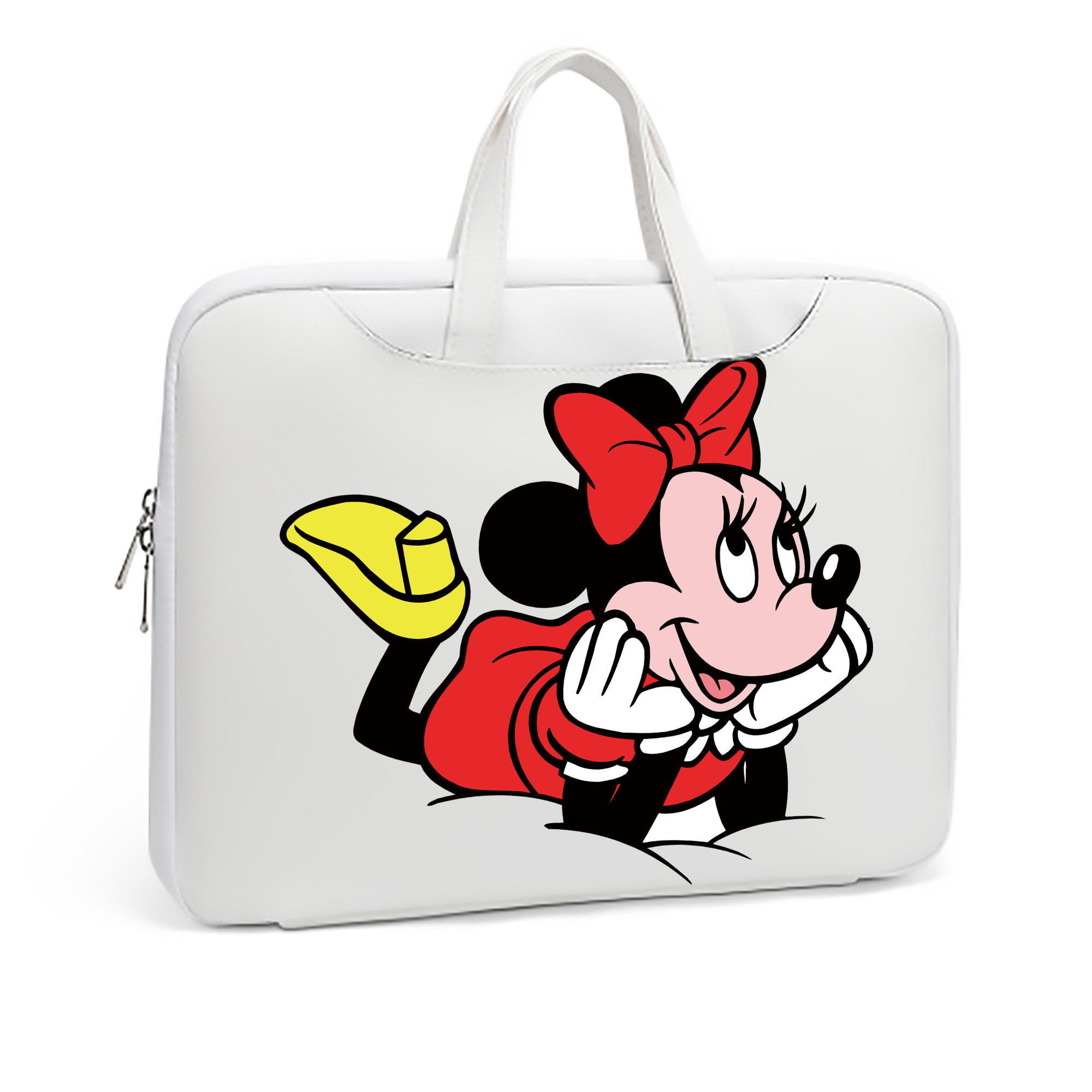 （画像用） ミッキーマウス Mickey Mouse レザーラップトップバッグ　ノートパソコンケース