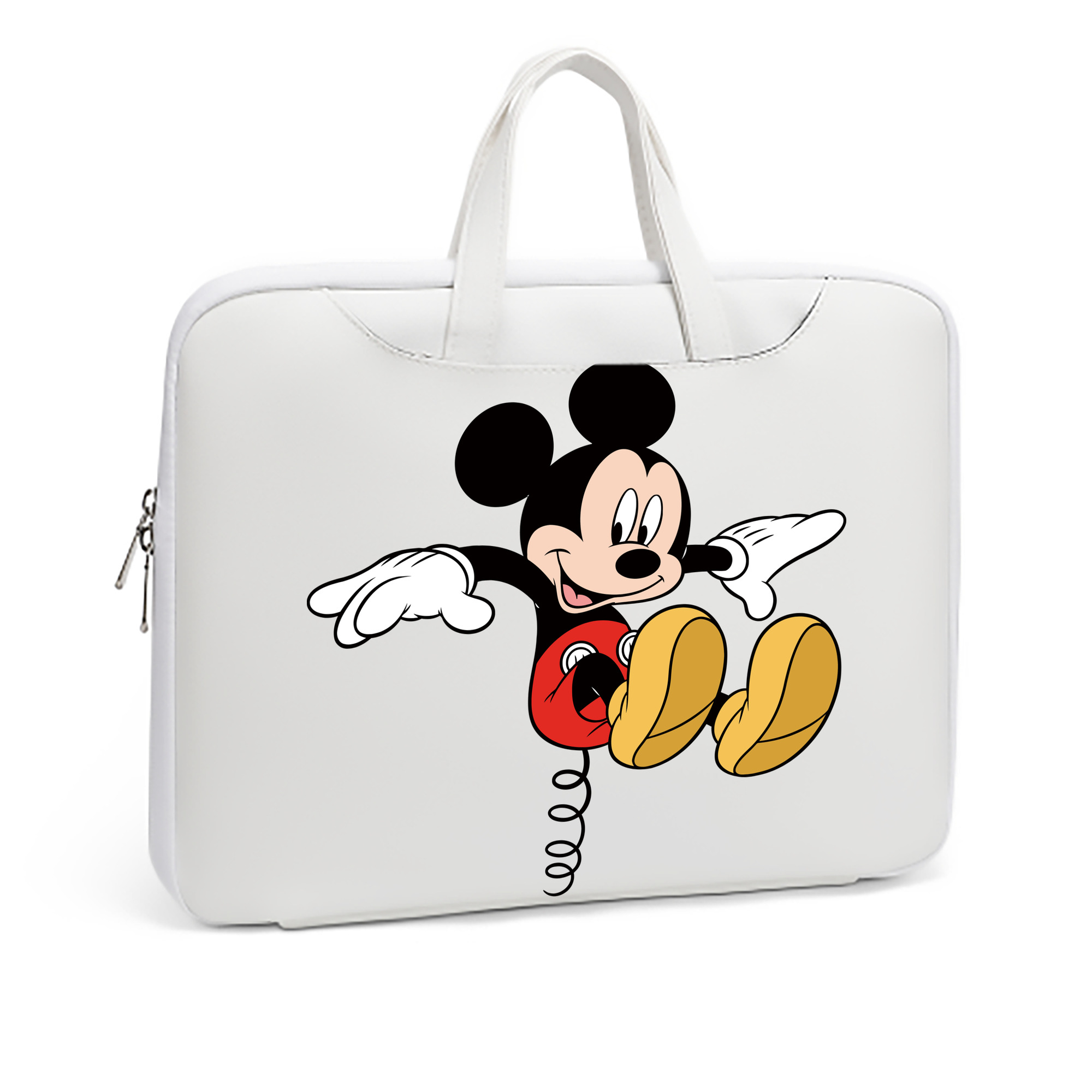 （画像用） ミッキーマウス Mickey Mouse レザーラップトップバッグ　ノートパソコンケース