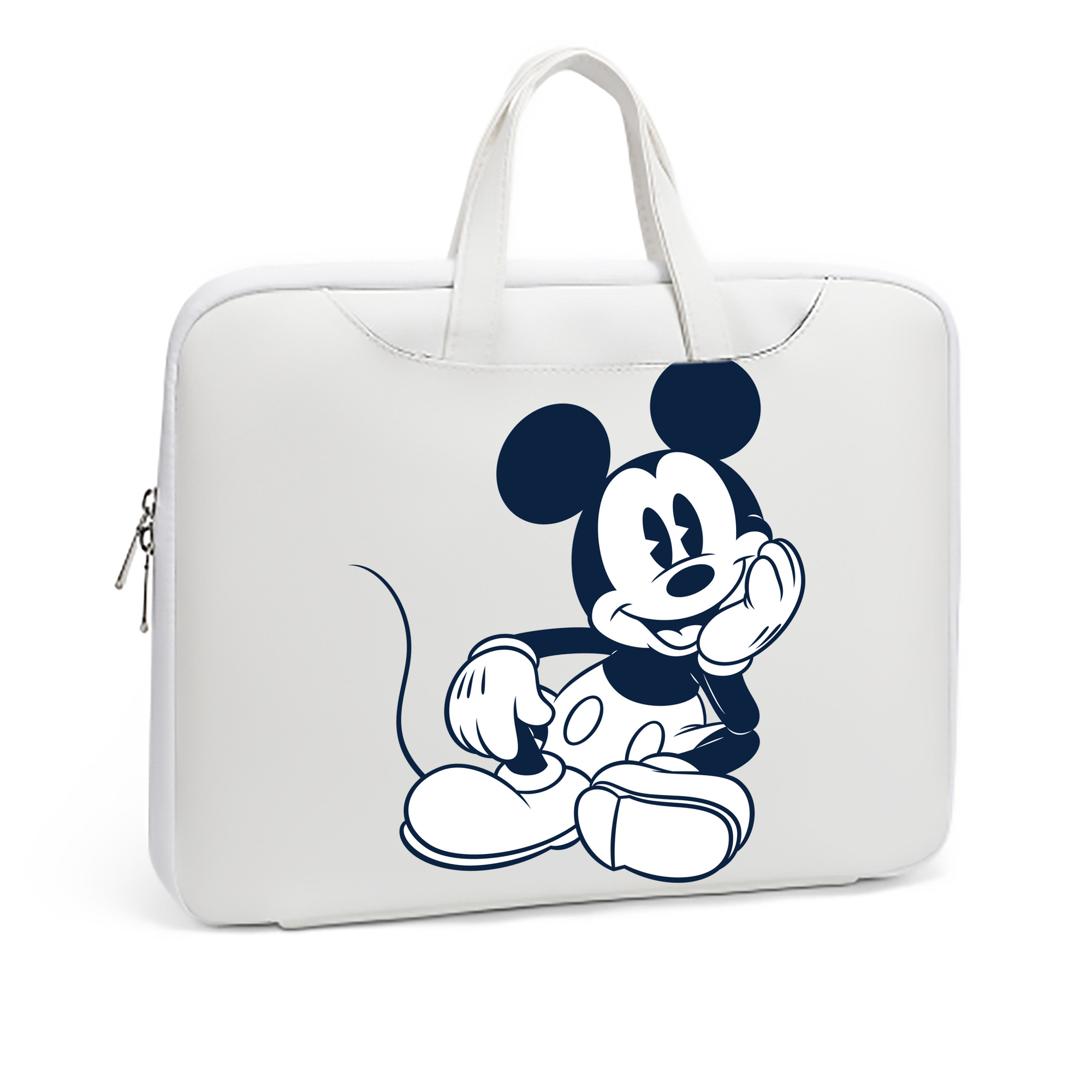（画像用） ミッキーマウス Mickey Mouse レザーラップトップバッグ　ノートパソコンケース