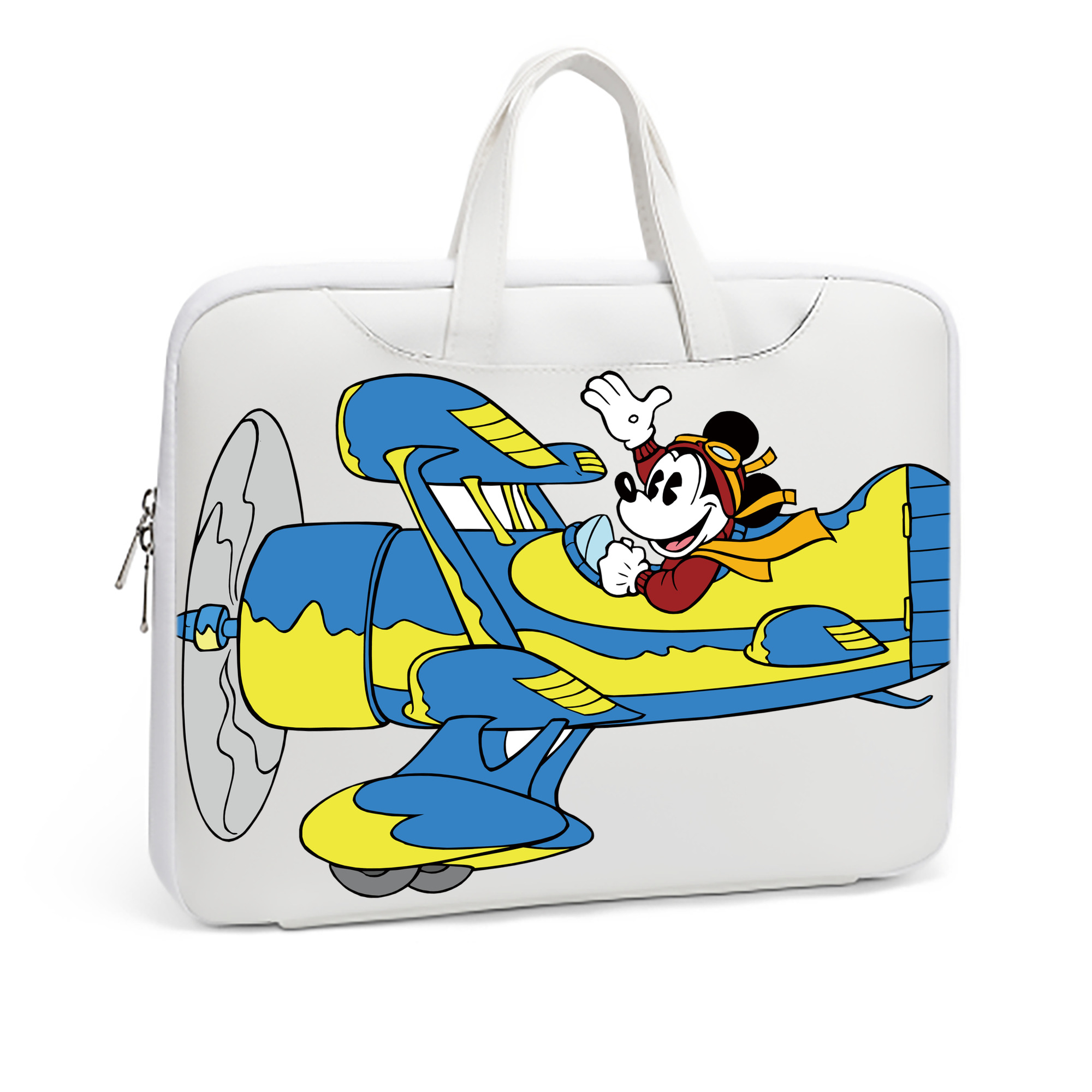 （画像用） ミッキーマウス Mickey Mouse レザーラップトップバッグ　ノートパソコンケース