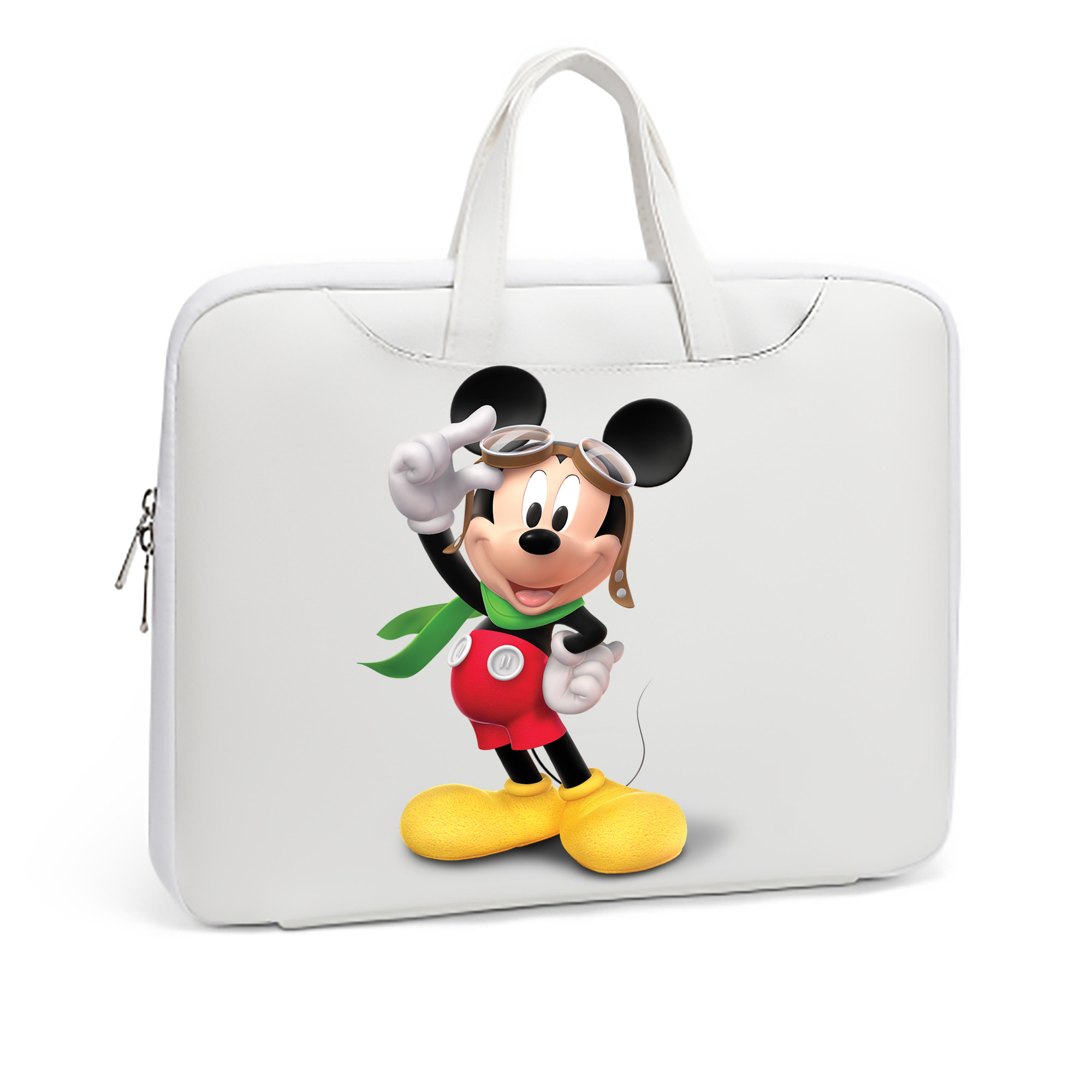 （画像用） ミッキーマウス Mickey Mouse レザーラップトップバッグ　ノートパソコンケース