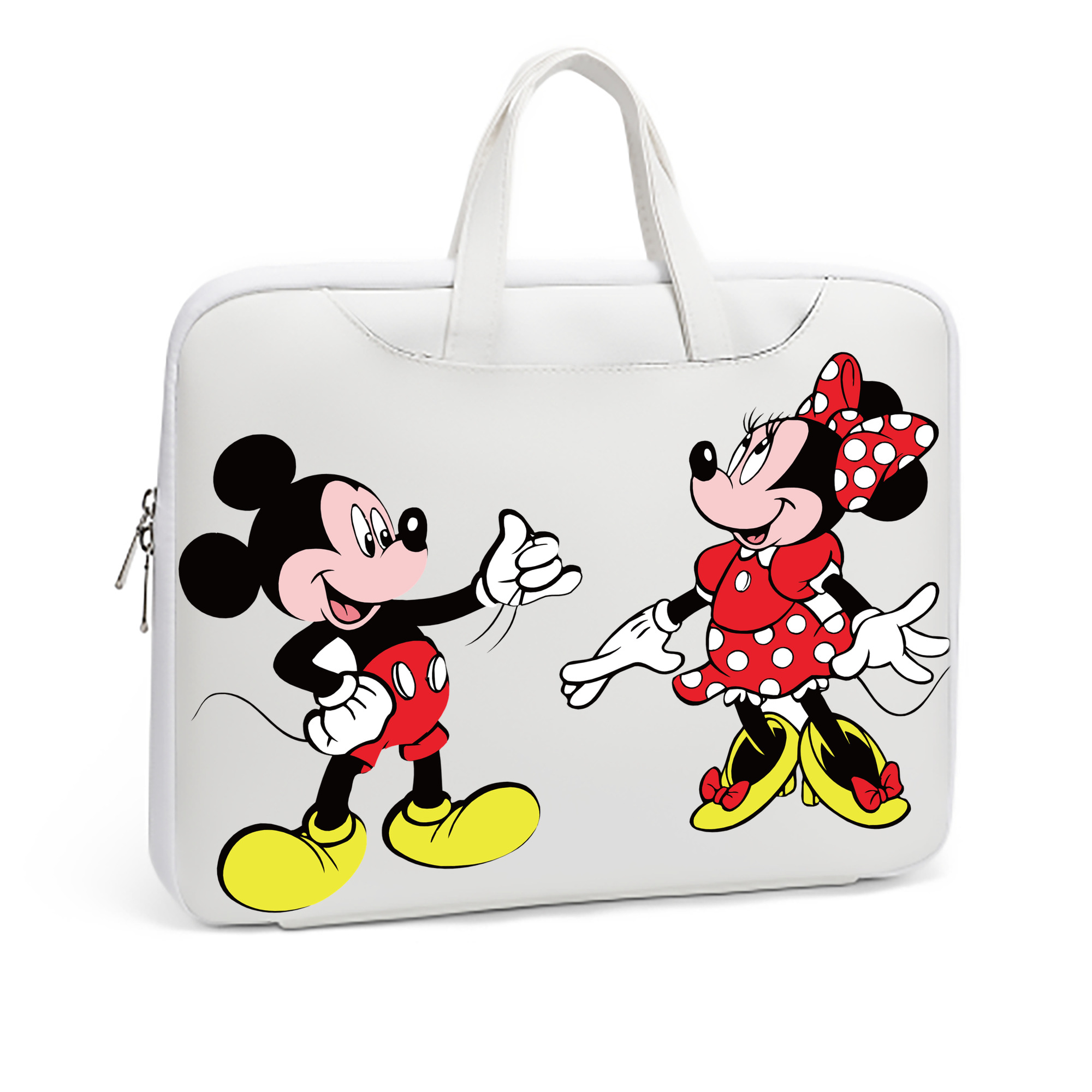 （画像用） ミッキーマウス Mickey Mouse レザーラップトップバッグ　ノートパソコンケース