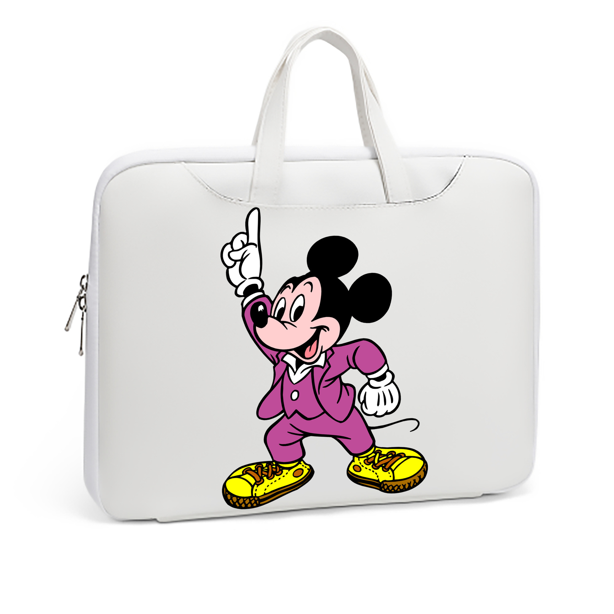（画像用） ミッキーマウス Mickey Mouse レザーラップトップバッグ　ノートパソコンケース