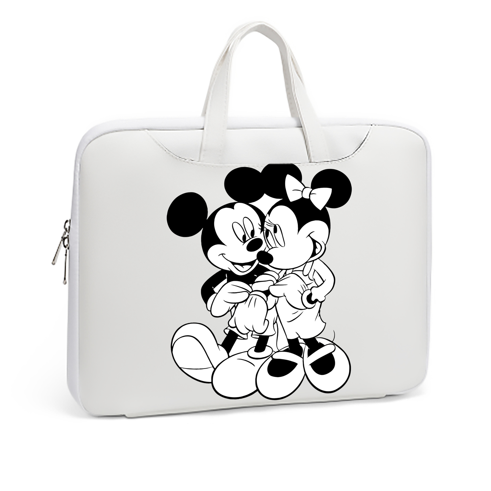 （画像用） ミッキーマウス Mickey Mouse レザーラップトップバッグ　ノートパソコンケース