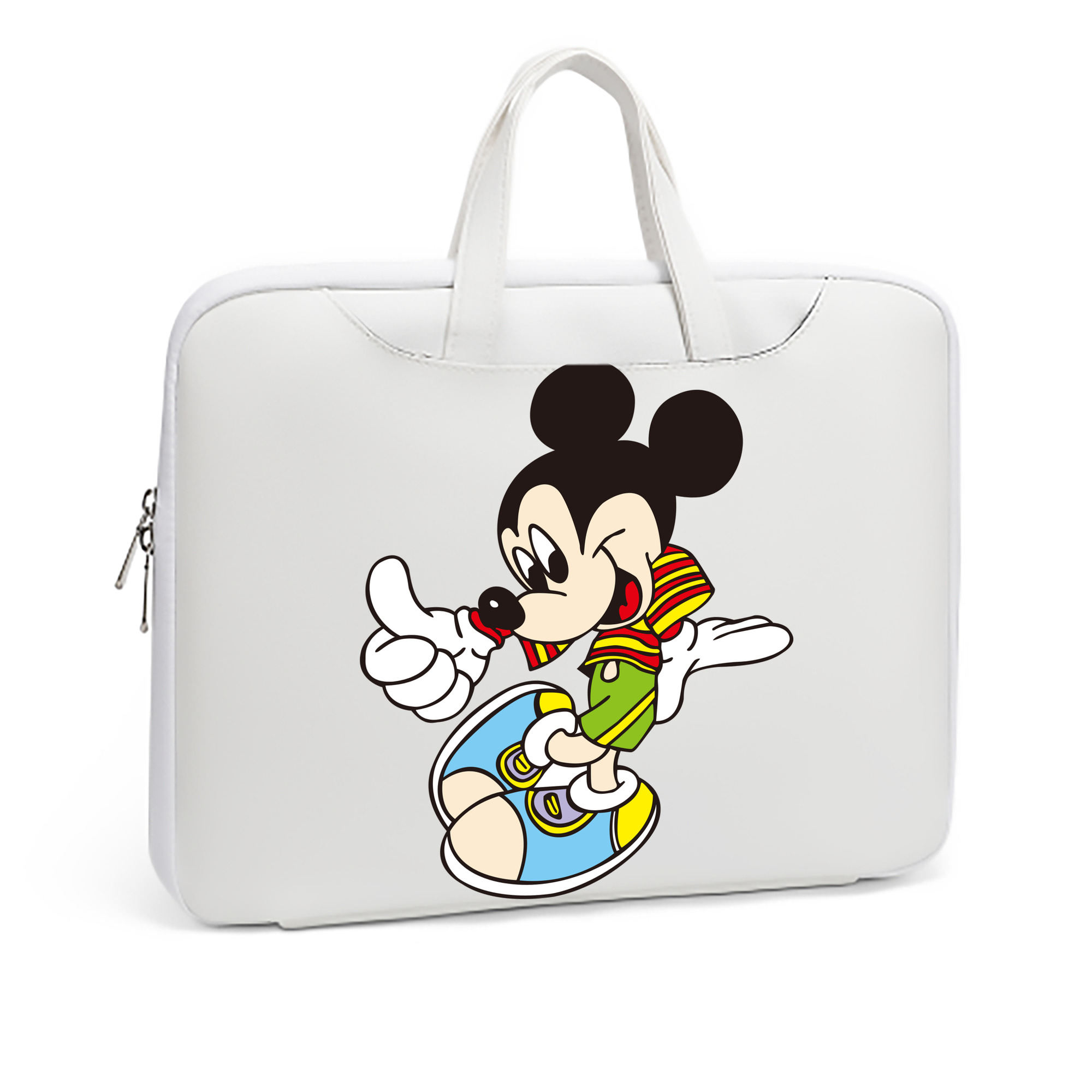 （画像用） ミッキーマウス Mickey Mouse レザーラップトップバッグ　ノートパソコンケース