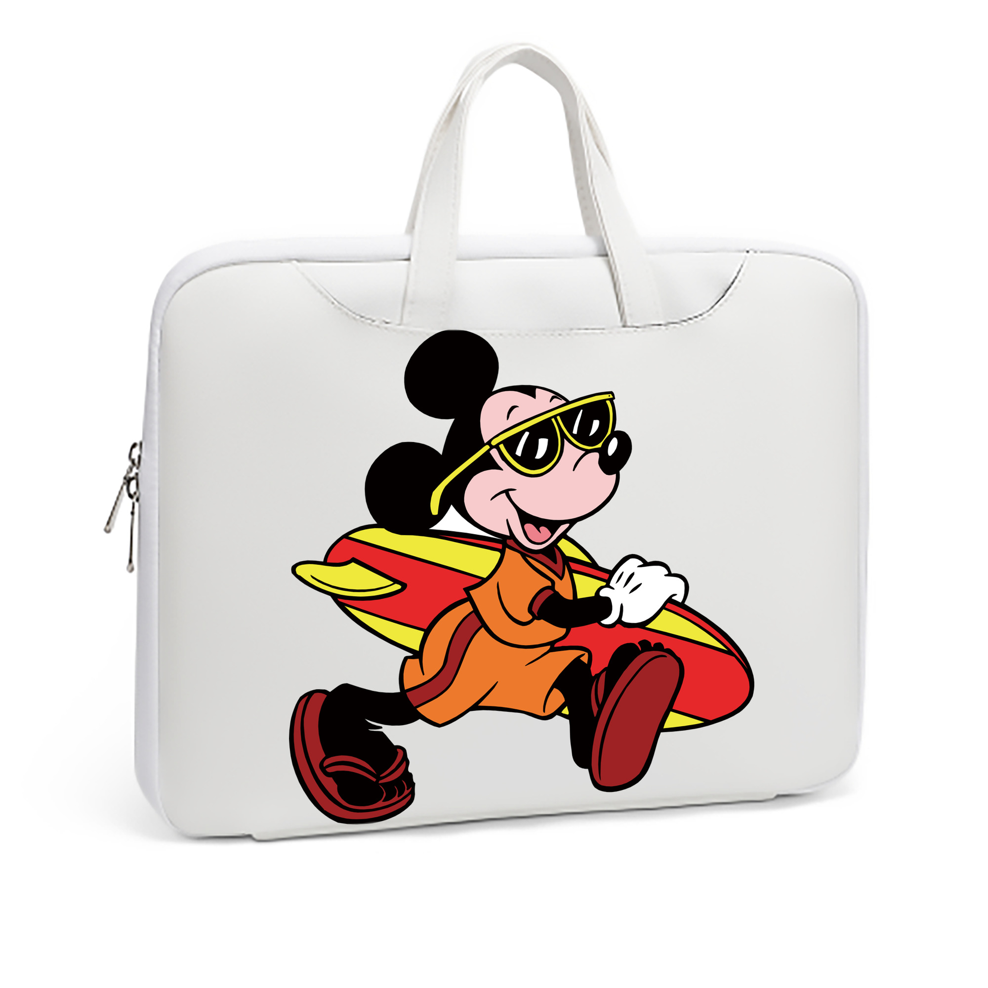（画像用） ミッキーマウス Mickey Mouse レザーラップトップバッグ　ノートパソコンケース