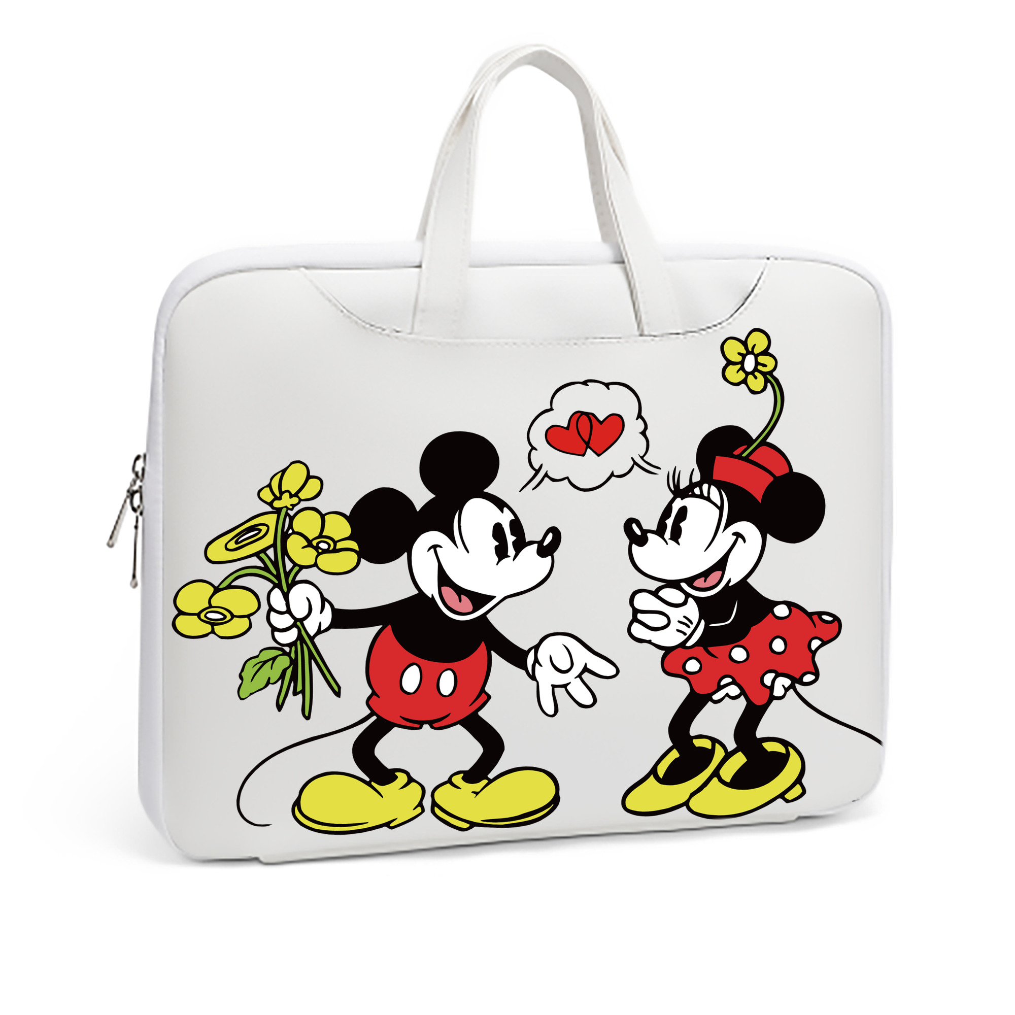 （画像用） ミッキーマウス Mickey Mouse レザーラップトップバッグ　ノートパソコンケース