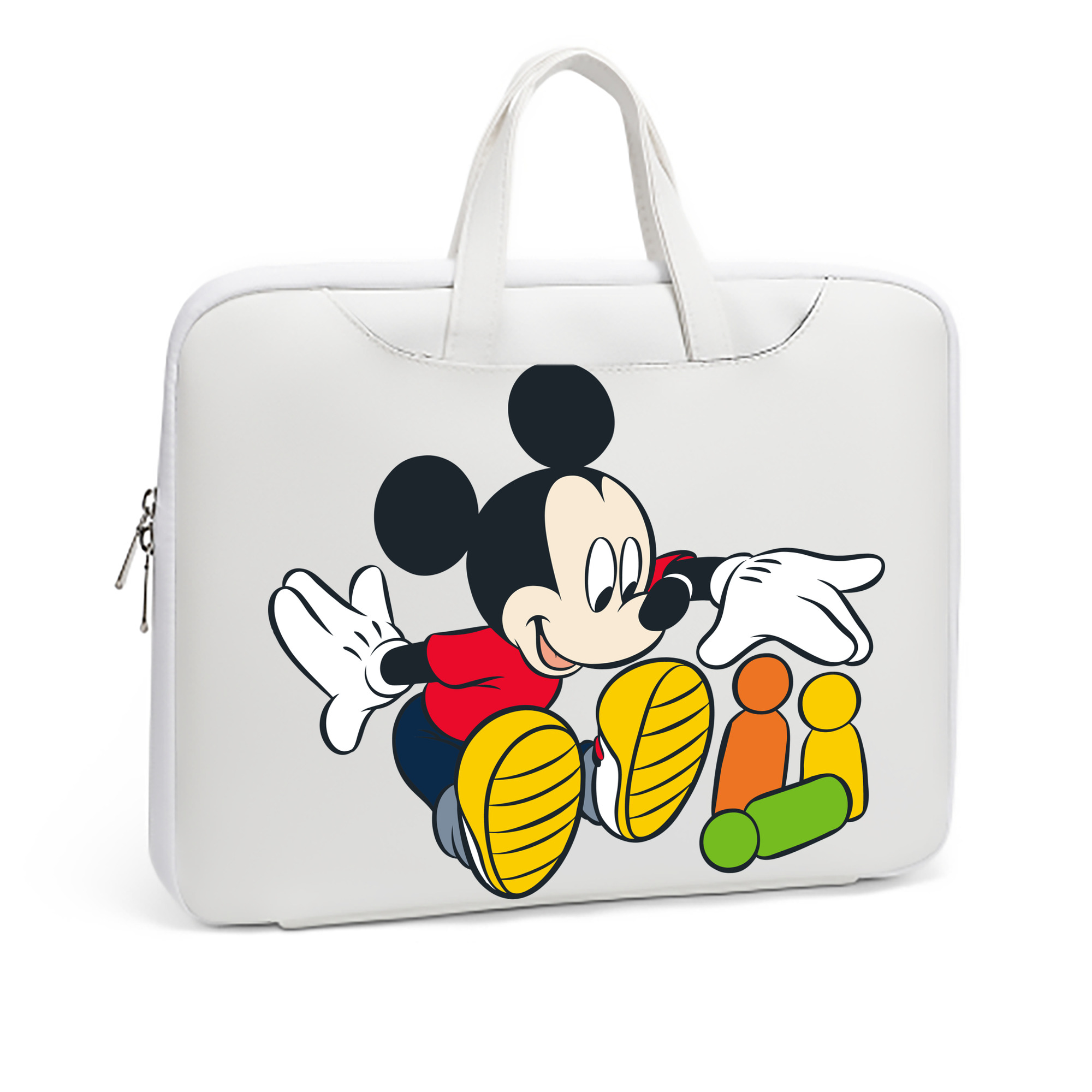 （画像用） ミッキーマウス Mickey Mouse レザーラップトップバッグ　ノートパソコンケース