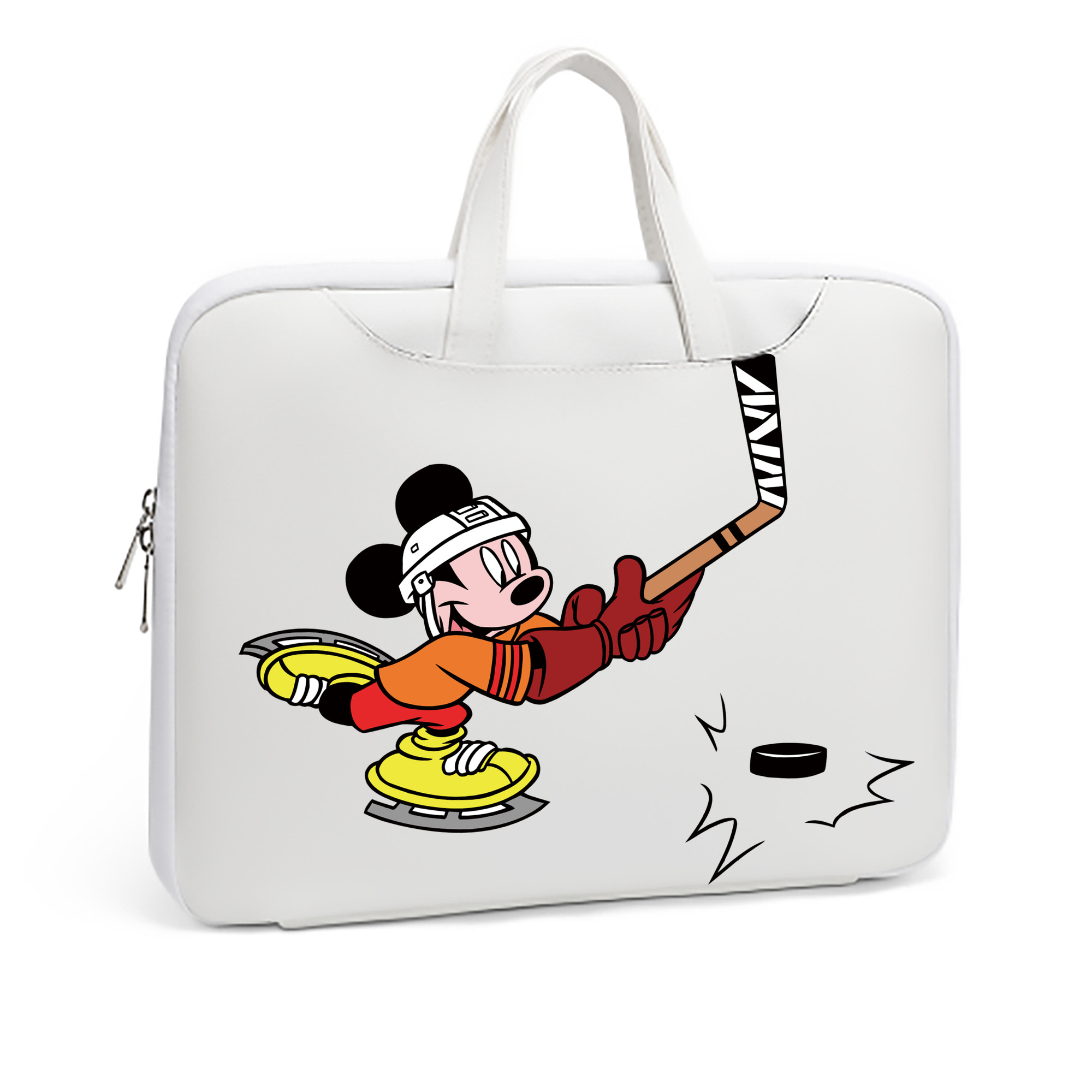 （画像用） ミッキーマウス Mickey Mouse レザーラップトップバッグ　ノートパソコンケース