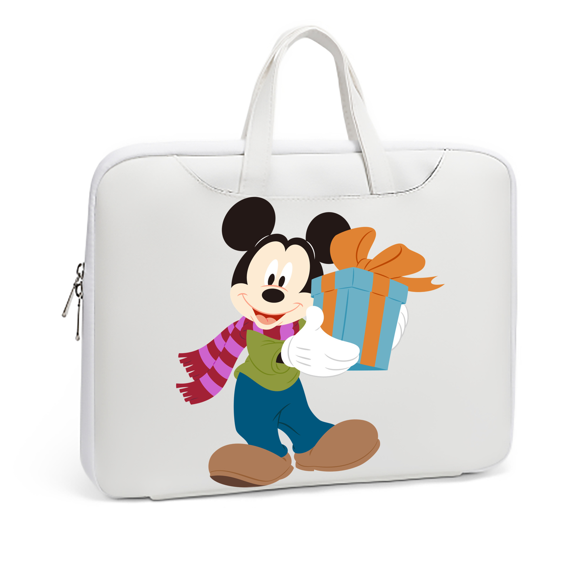 （画像用） ミッキーマウス Mickey Mouse レザーラップトップバッグ　ノートパソコンケース