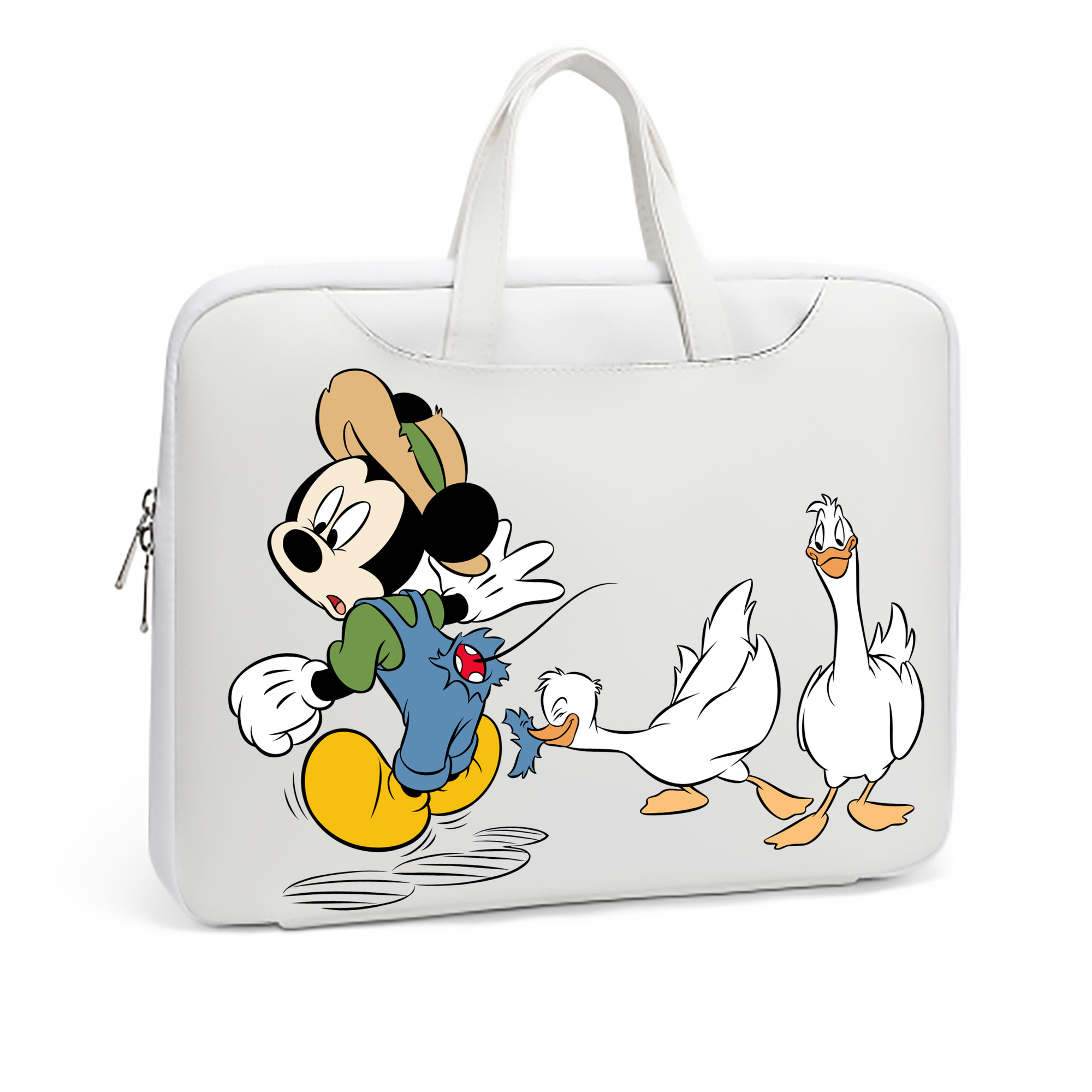 （画像用） ミッキーマウス Mickey Mouse レザーラップトップバッグ　ノートパソコンケース