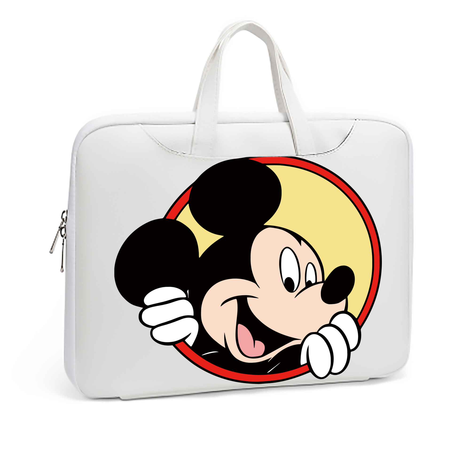 （画像用） ミッキーマウス Mickey Mouse レザーラップトップバッグ　ノートパソコンケース