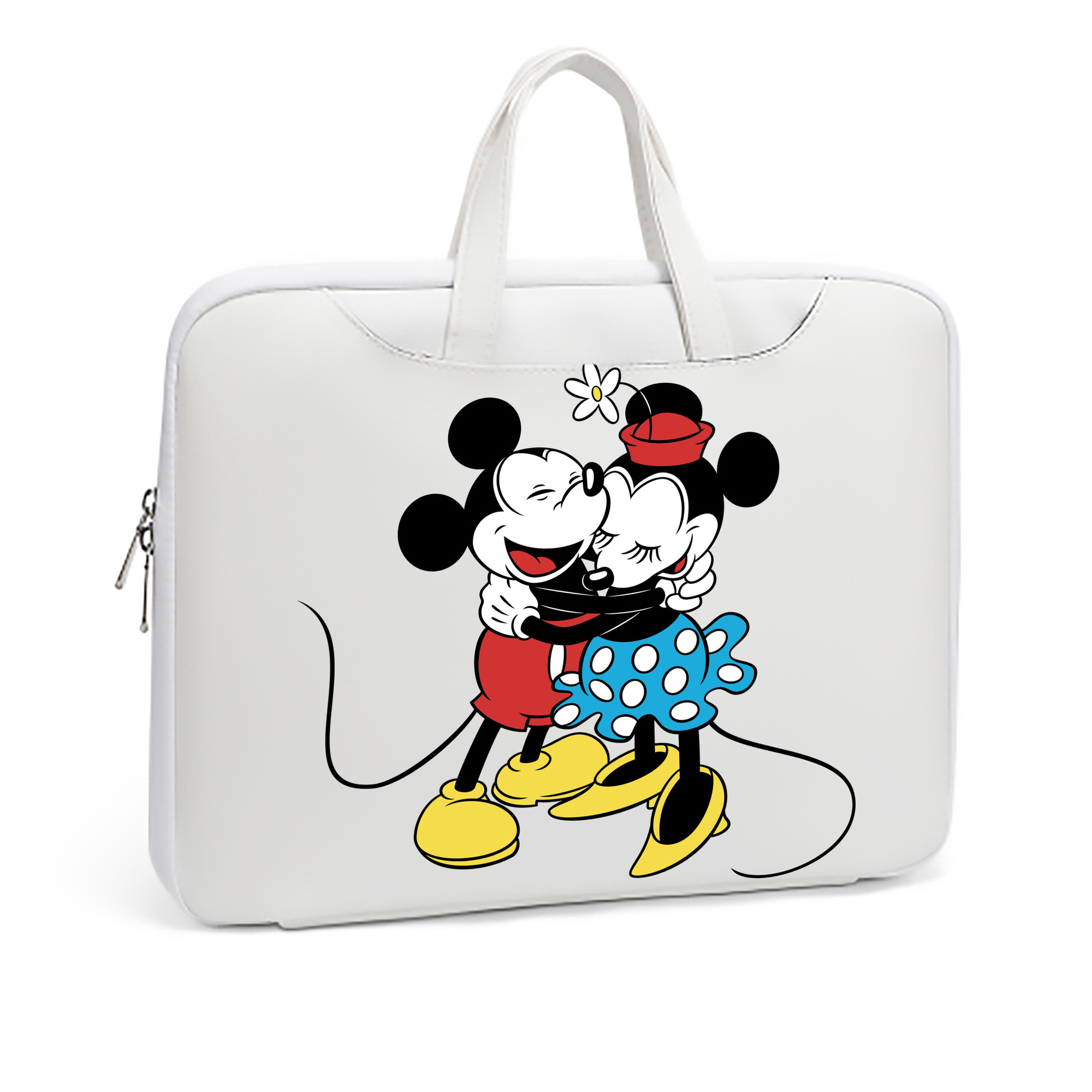 （画像用） ミッキーマウス Mickey Mouse レザーラップトップバッグ　ノートパソコンケース