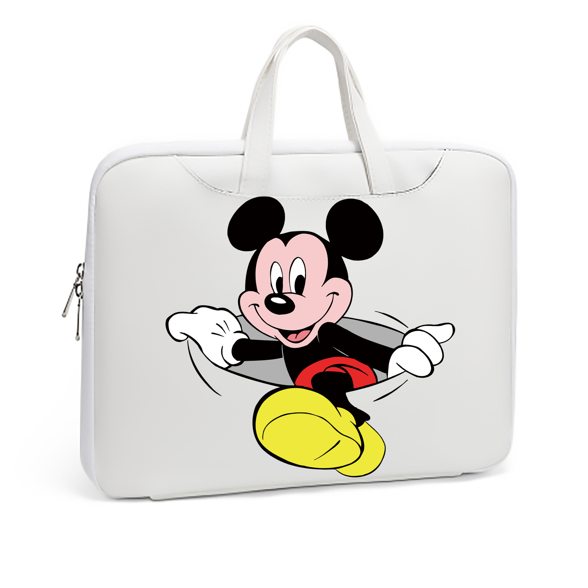 （画像用） ミッキーマウス Mickey Mouse レザーラップトップバッグ　ノートパソコンケース