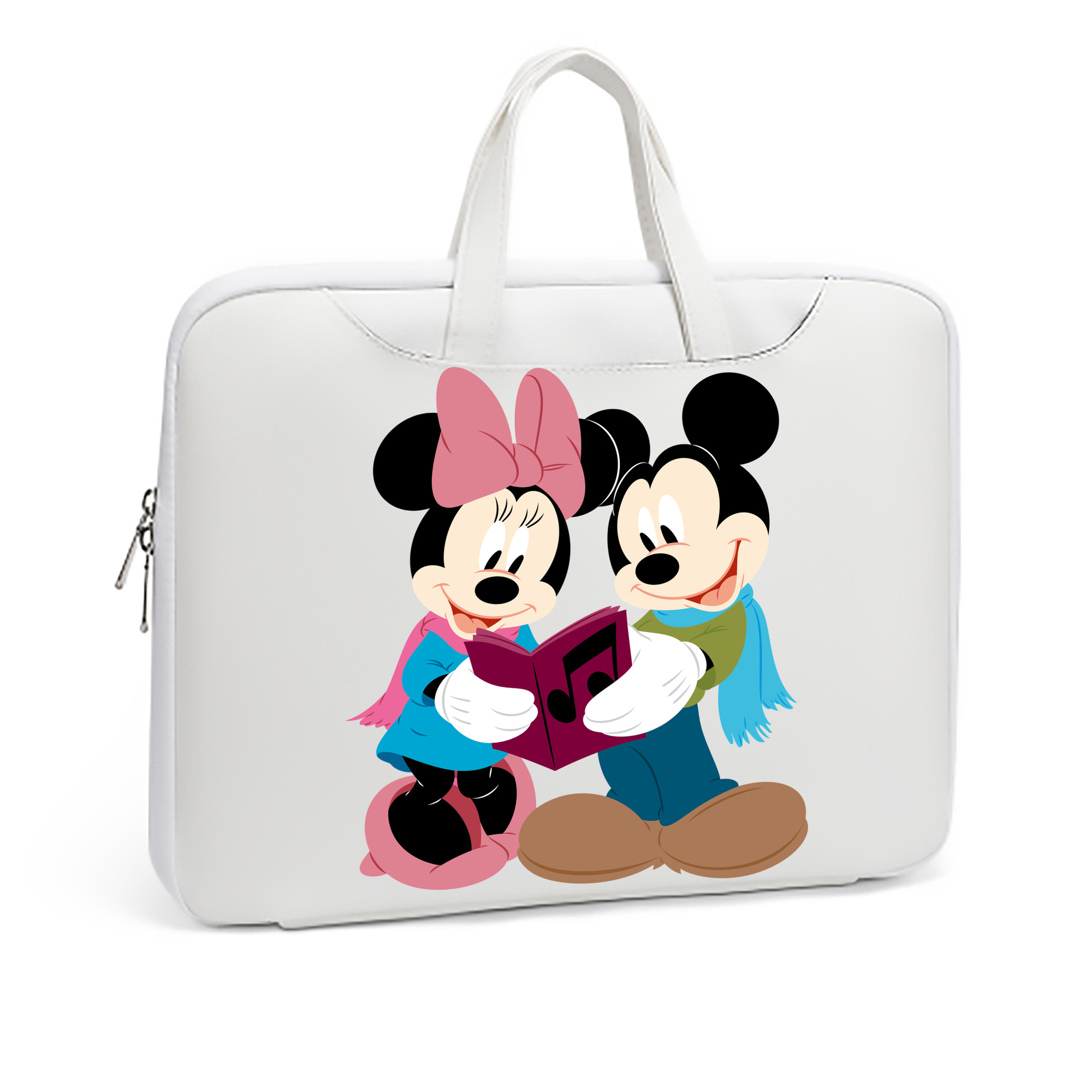 （画像用） ミッキーマウス Mickey Mouse レザーラップトップバッグ　ノートパソコンケース