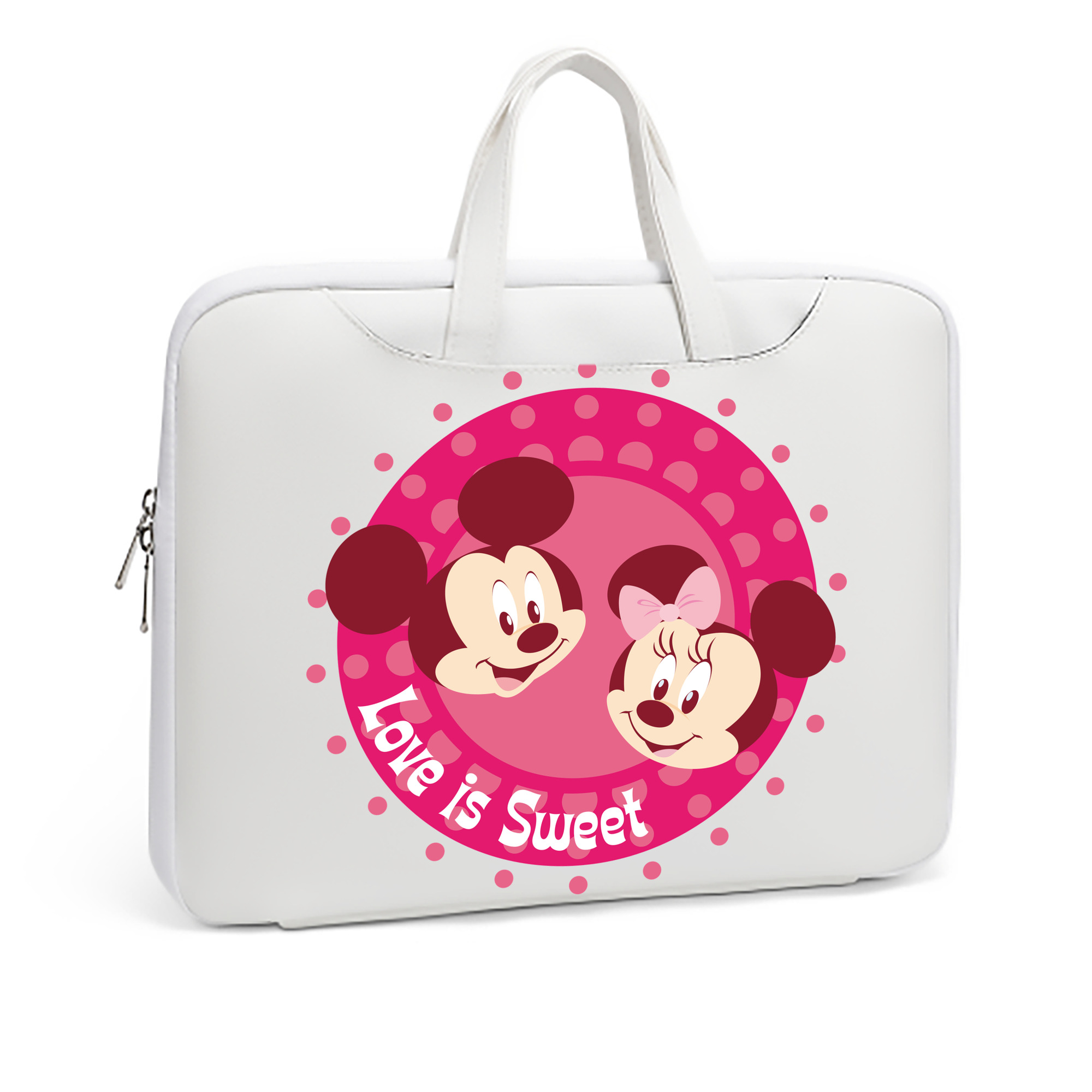 （画像用） ミッキーマウス Mickey Mouse レザーラップトップバッグ　ノートパソコンケース