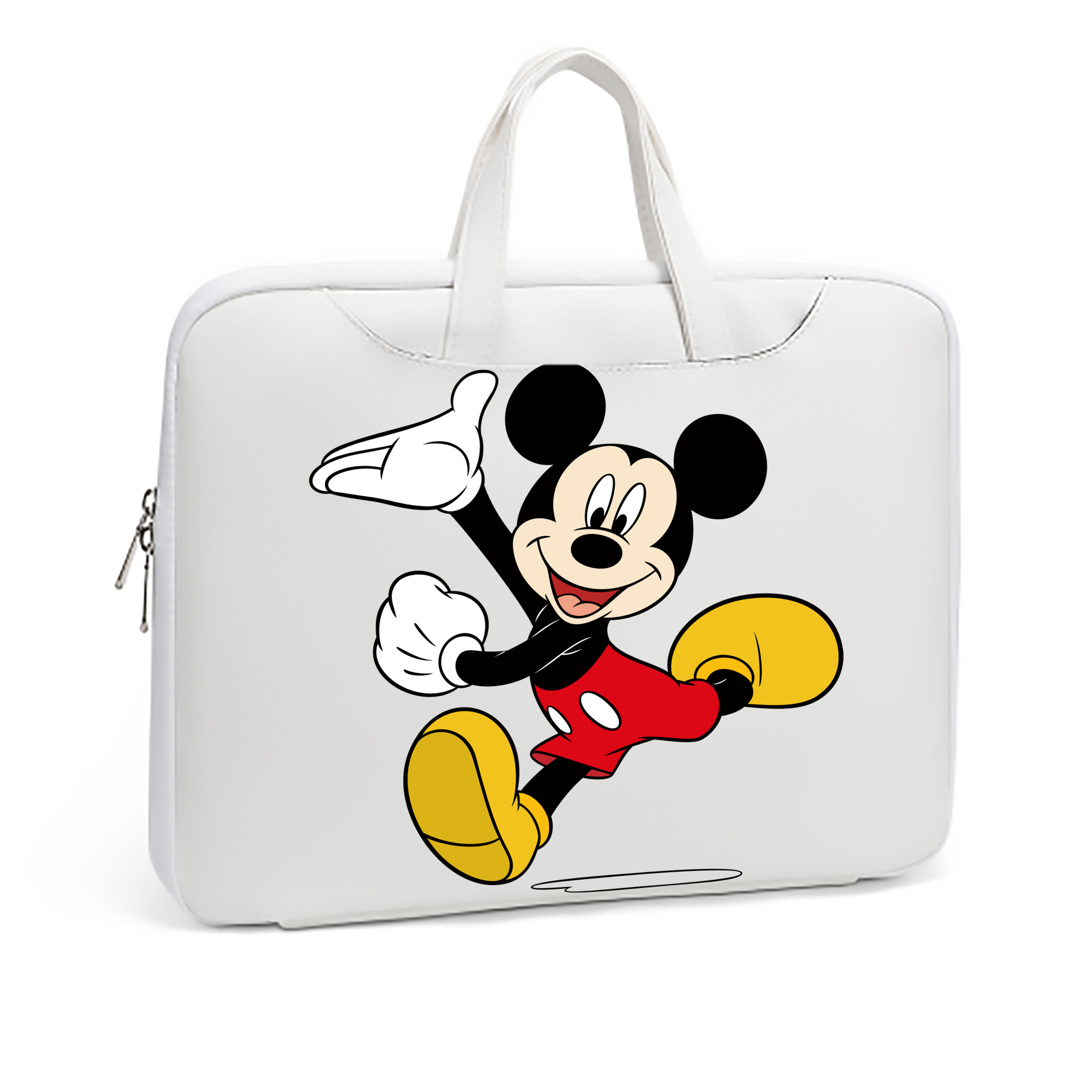 （画像用） ミッキーマウス Mickey Mouse レザーラップトップバッグ　ノートパソコンケース