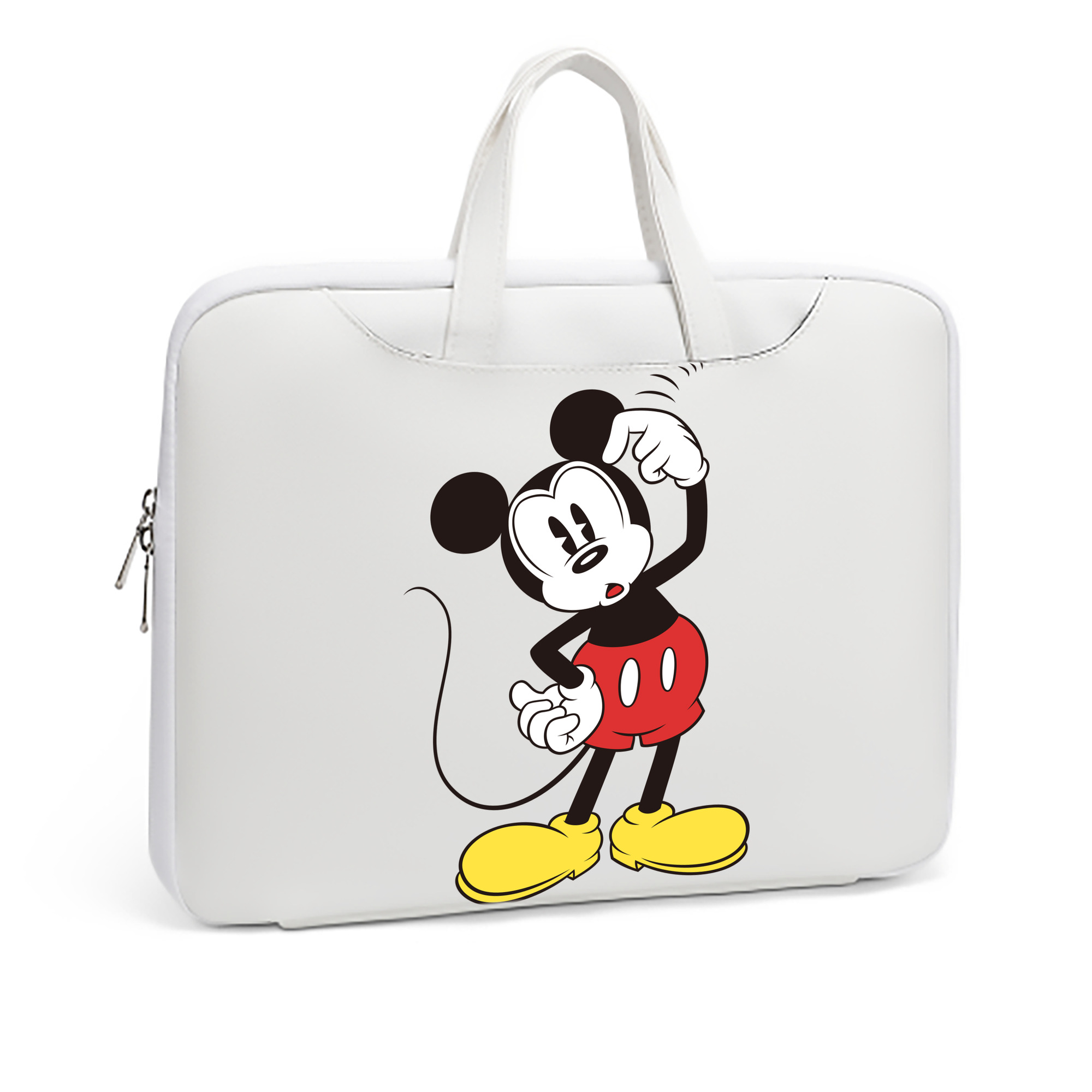 ミッキーマウス Mickey Mouse レザーラップトップバッグ　ノートパソコンケース