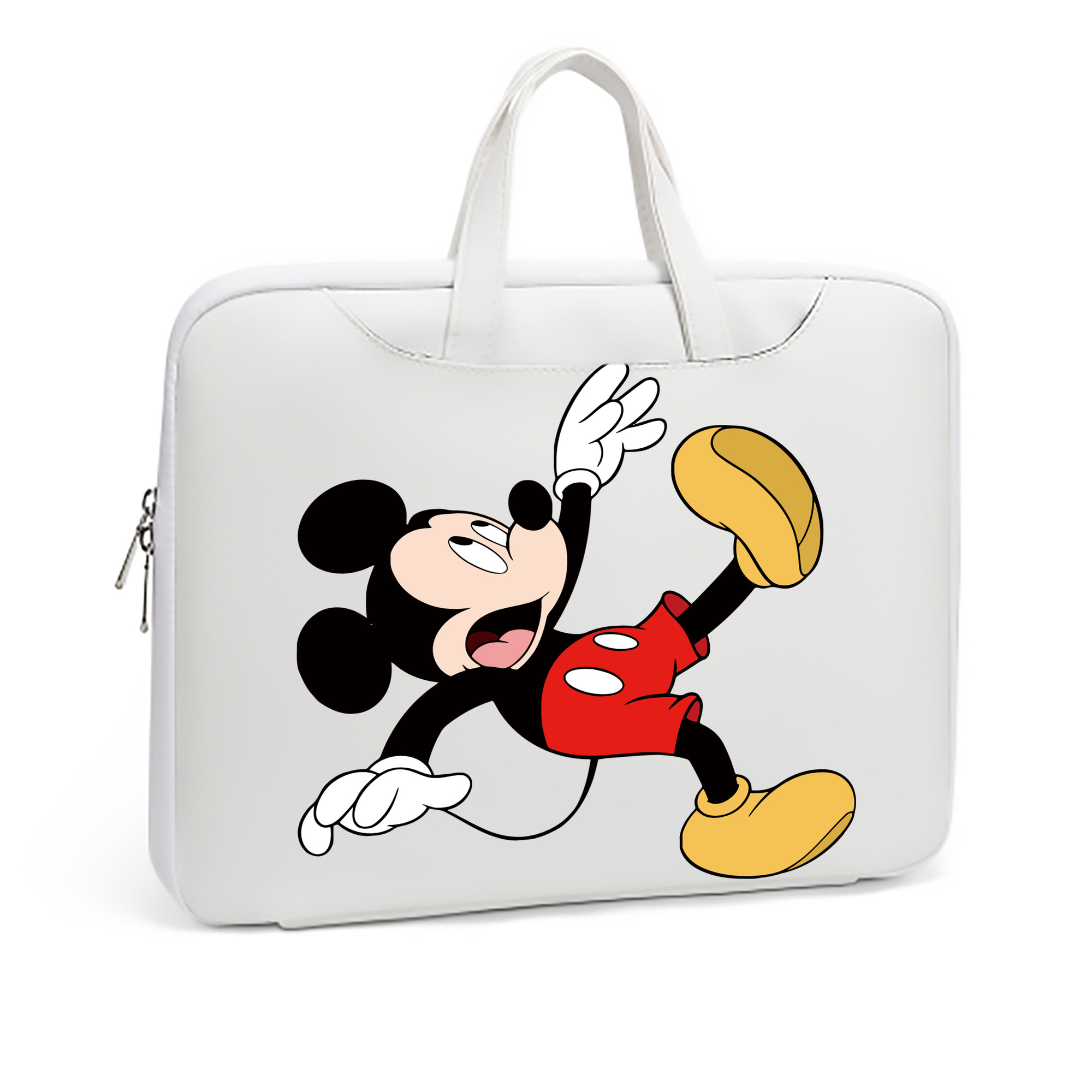 （画像用） ミッキーマウス Mickey Mouse レザーラップトップバッグ　ノートパソコンケース