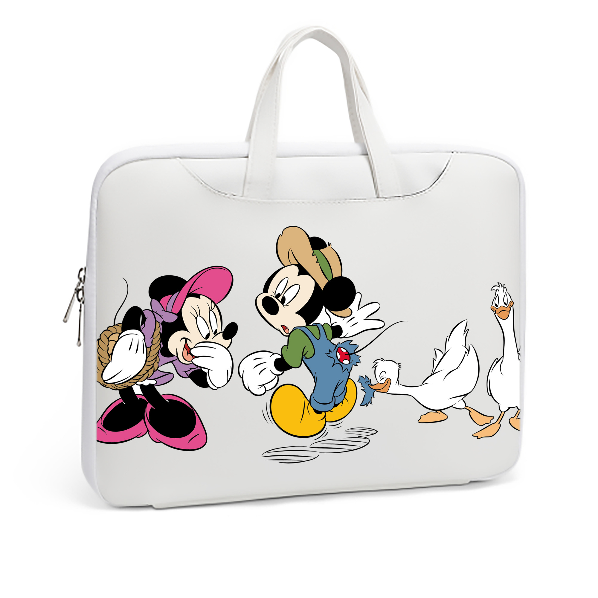 （画像用） ミッキーマウス Mickey Mouse レザーラップトップバッグ　ノートパソコンケース