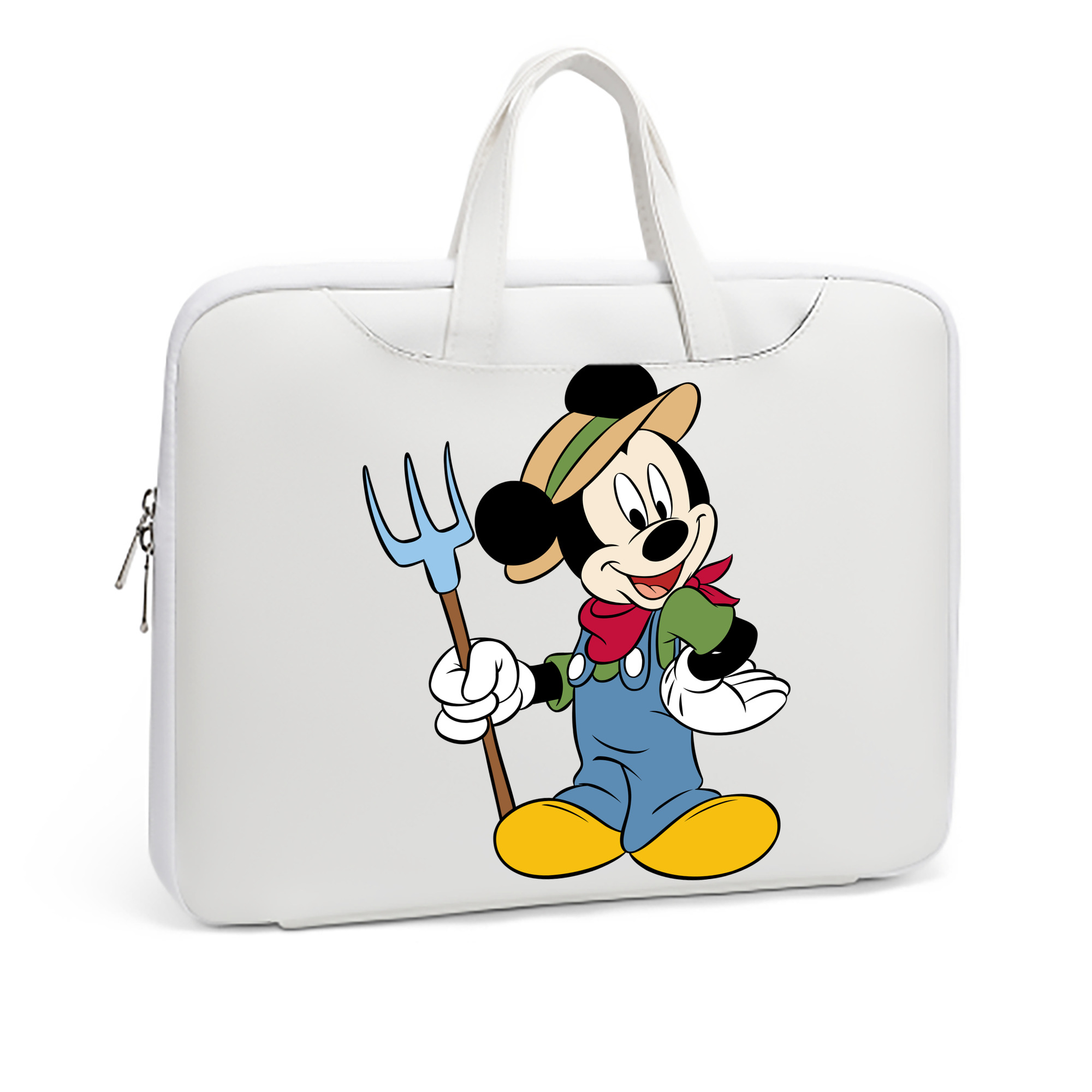 （画像用） ミッキーマウス Mickey Mouse レザーラップトップバッグ　ノートパソコンケース