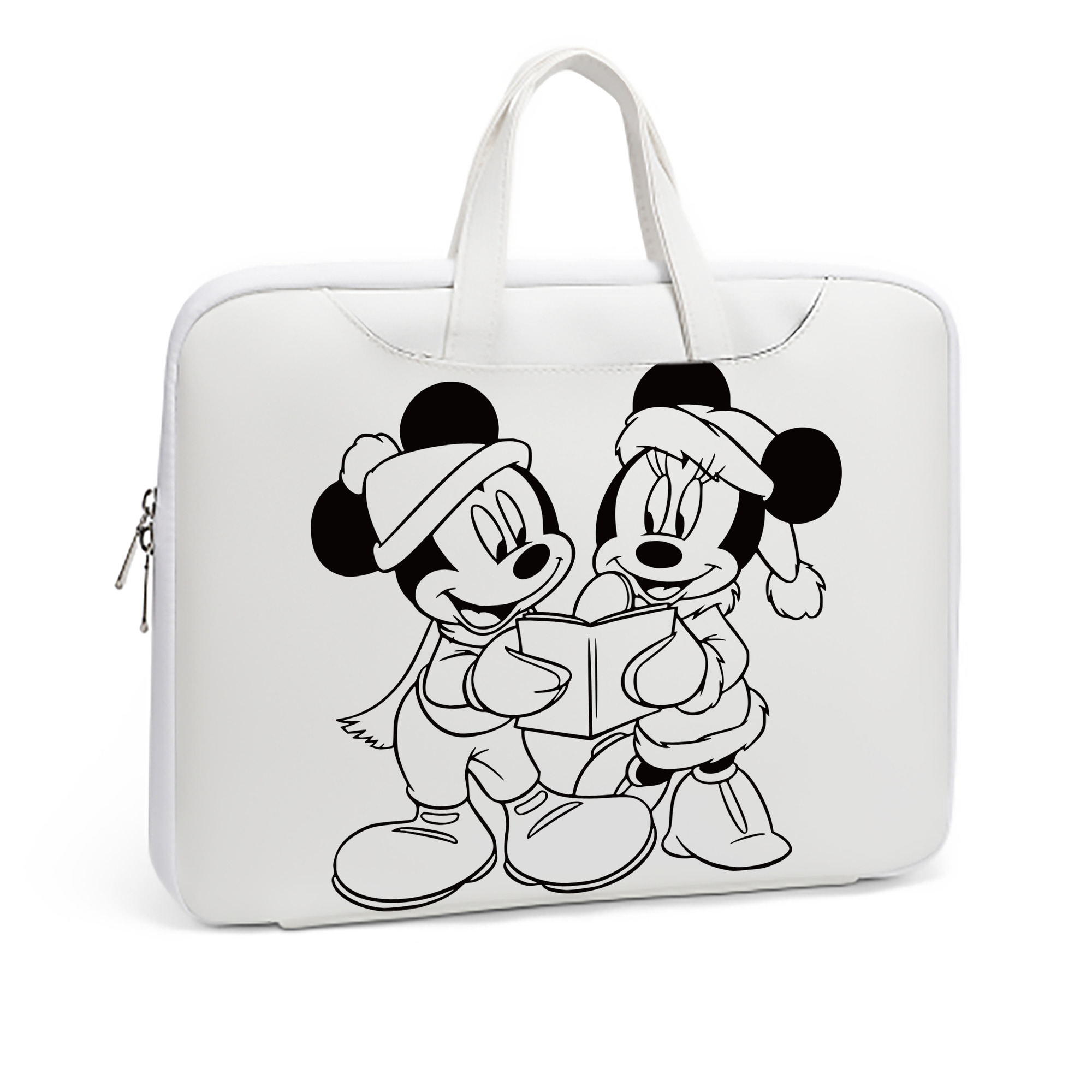 （画像用） ミッキーマウス Mickey Mouse レザーラップトップバッグ　ノートパソコンケース