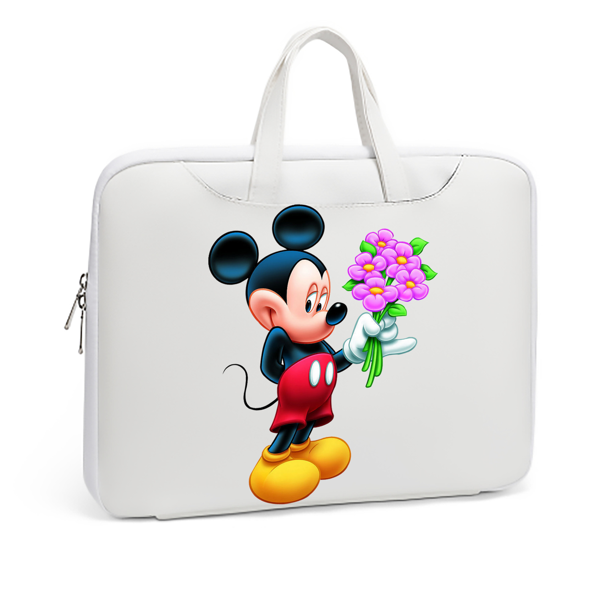 （画像用） ミッキーマウス Mickey Mouse レザーラップトップバッグ　ノートパソコンケース