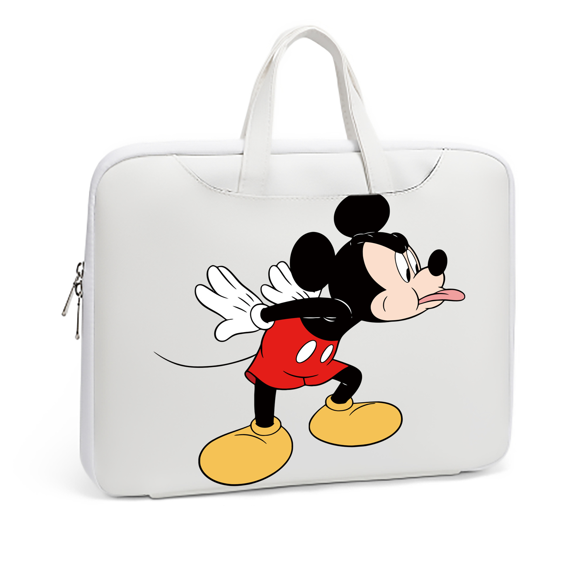 ミッキーマウス Mickey Mouse レザーラップトップバッグ　ノートパソコンケース