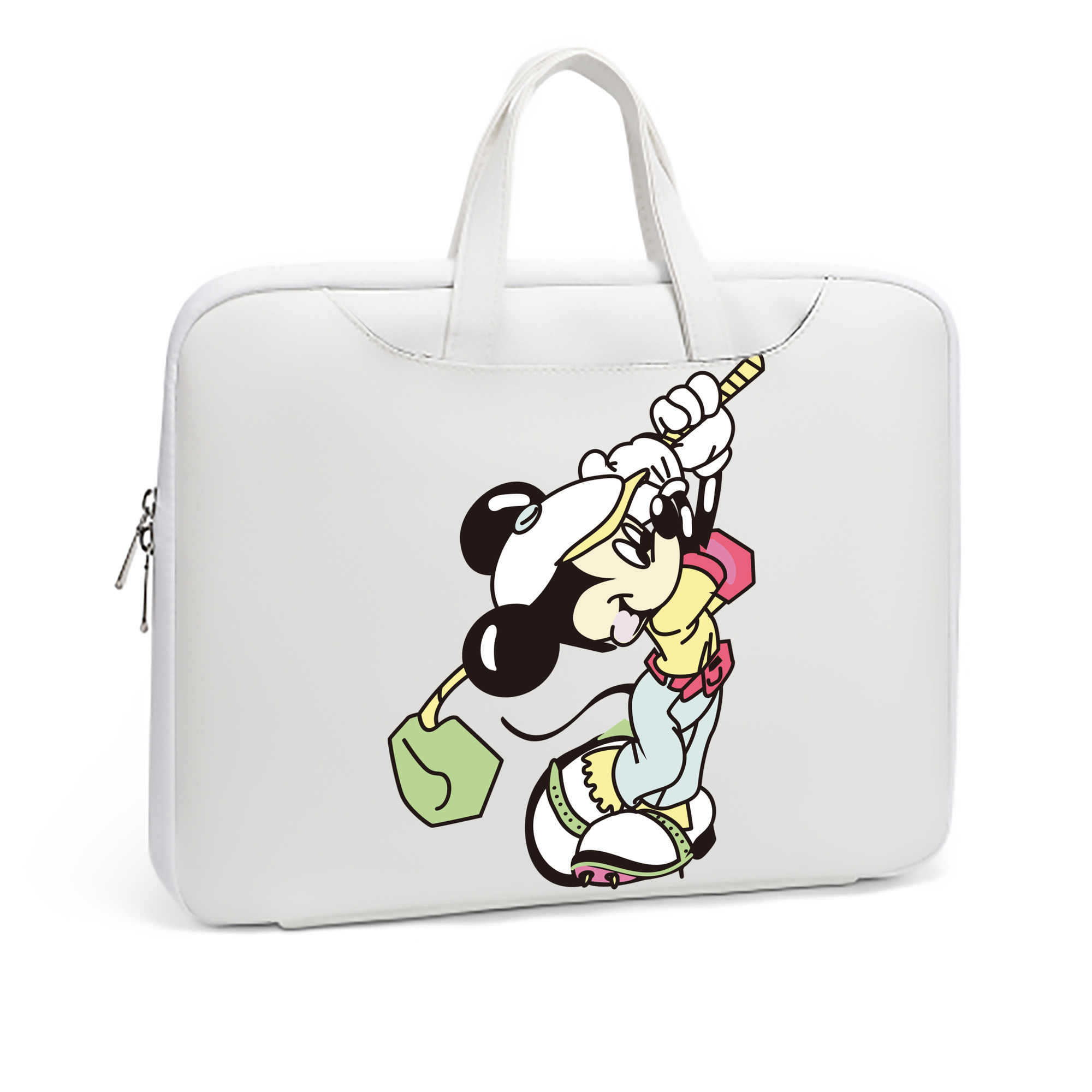 （画像用） ミッキーマウス Mickey Mouse レザーラップトップバッグ　ノートパソコンケース