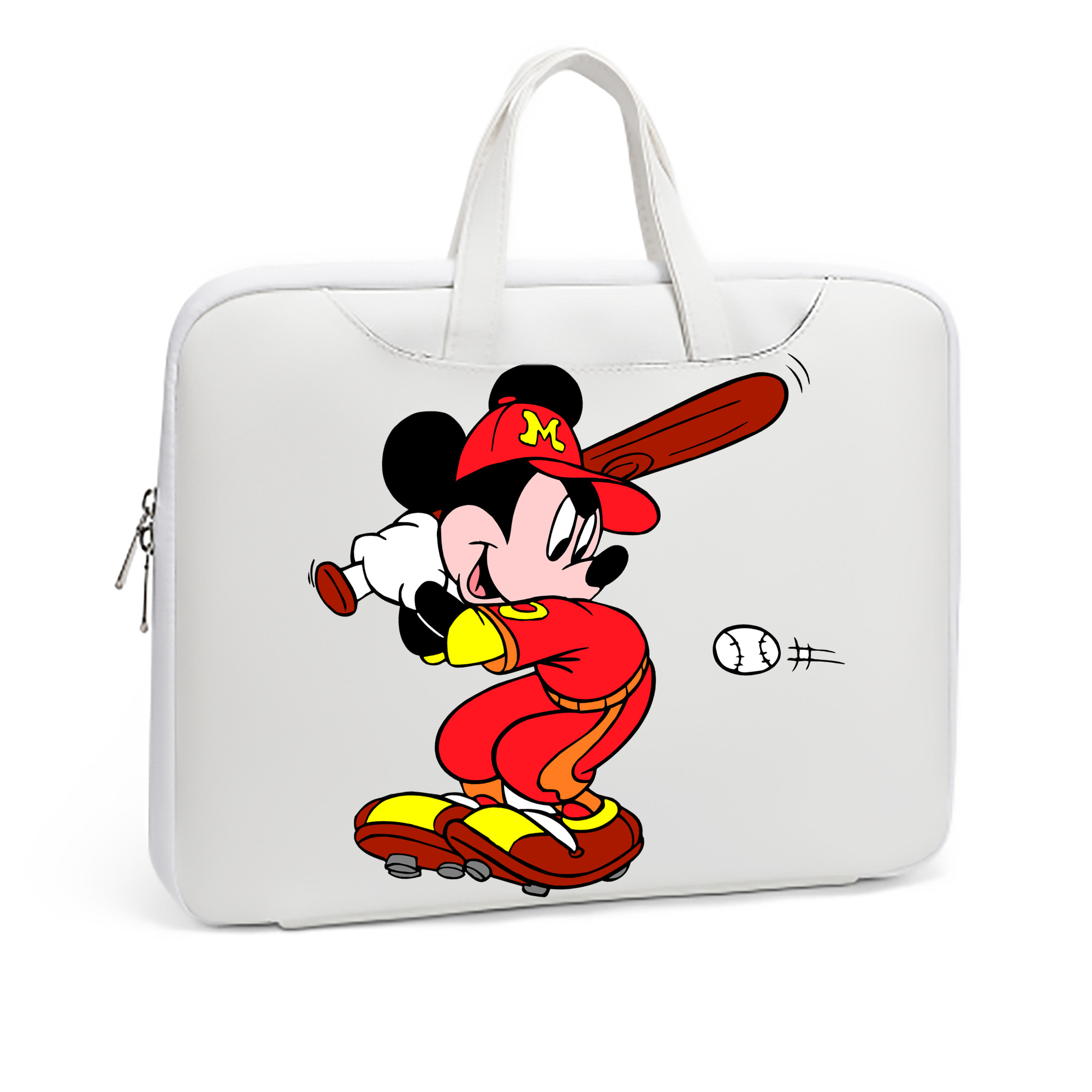 （画像用） ミッキーマウス Mickey Mouse レザーラップトップバッグ　ノートパソコンケース