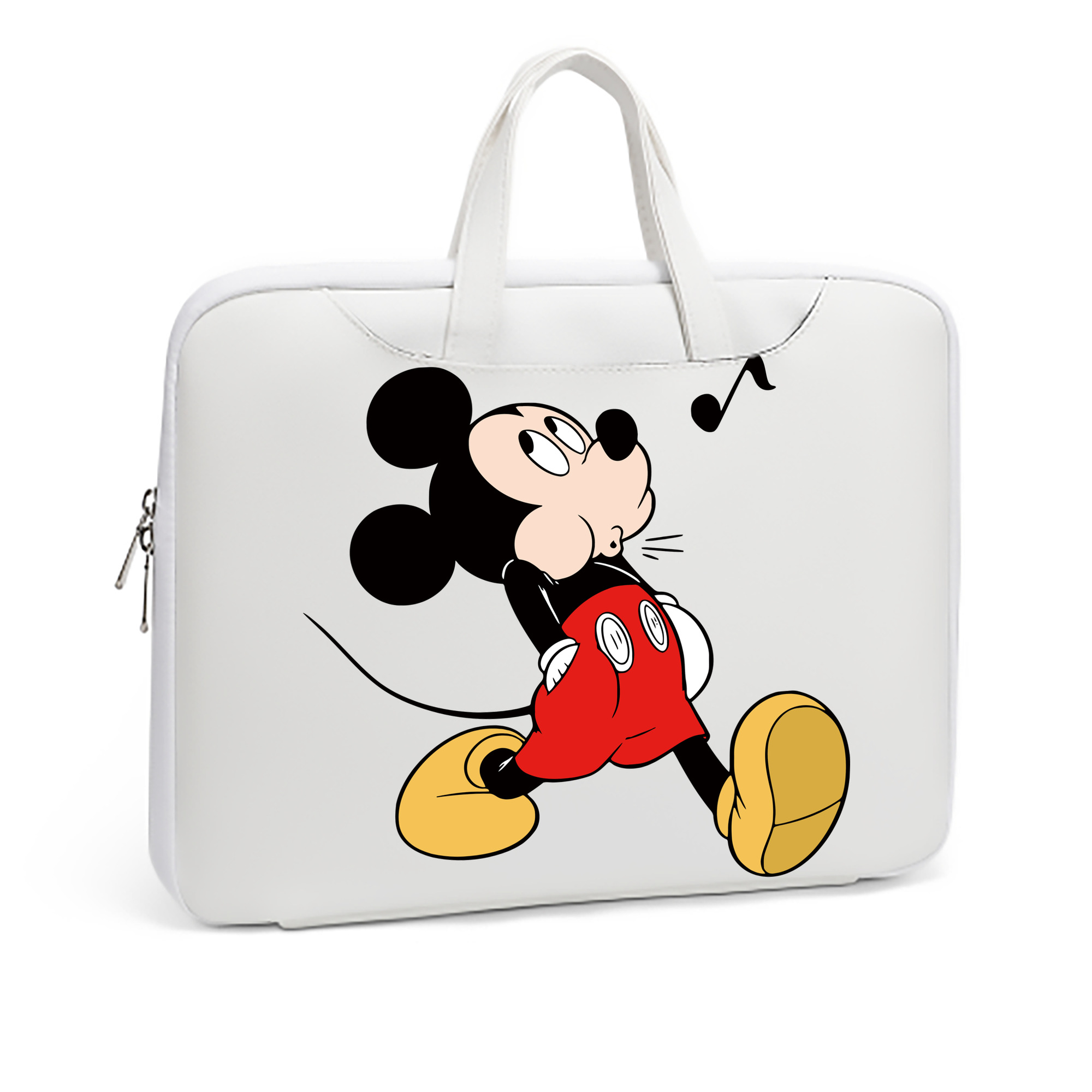 （画像用） ミッキーマウス Mickey Mouse レザーラップトップバッグ　ノートパソコンケース