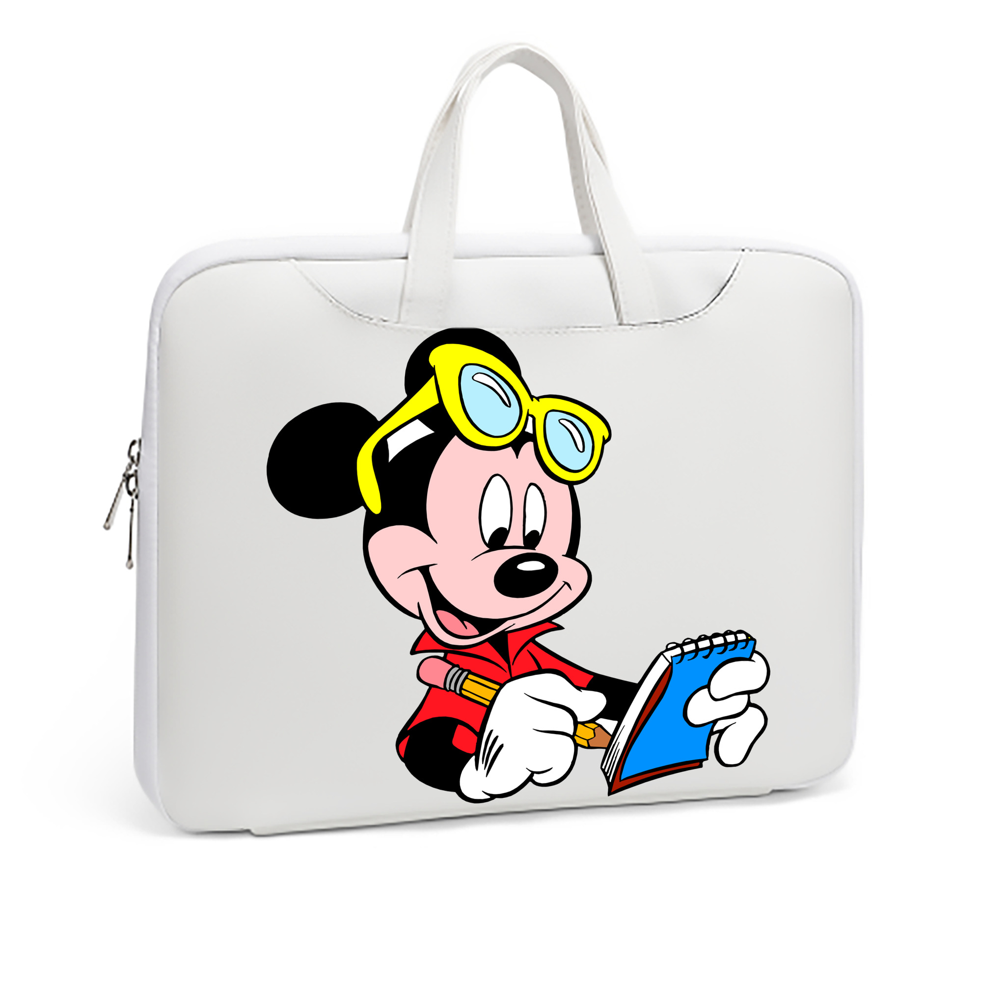 （画像用） ミッキーマウス Mickey Mouse レザーラップトップバッグ　ノートパソコンケース