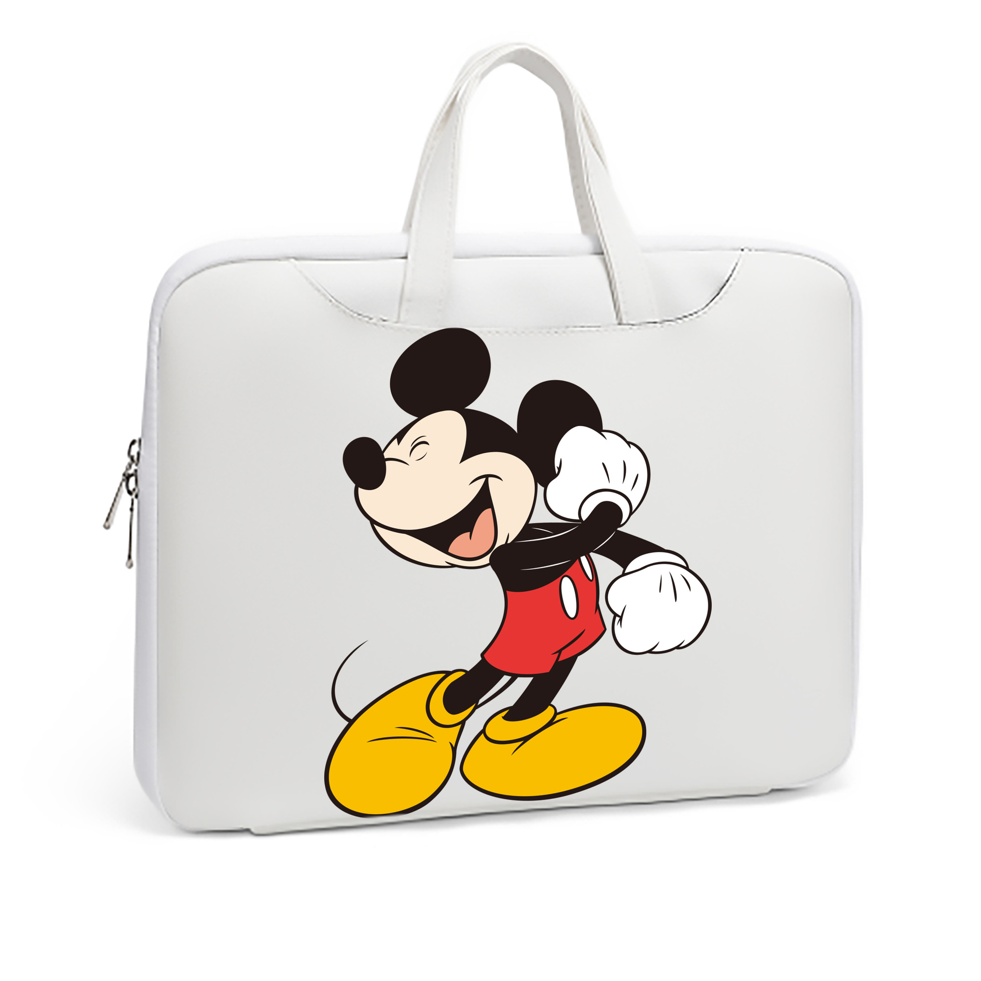 （画像用） ミッキーマウス Mickey Mouse レザーラップトップバッグ　ノートパソコンケース