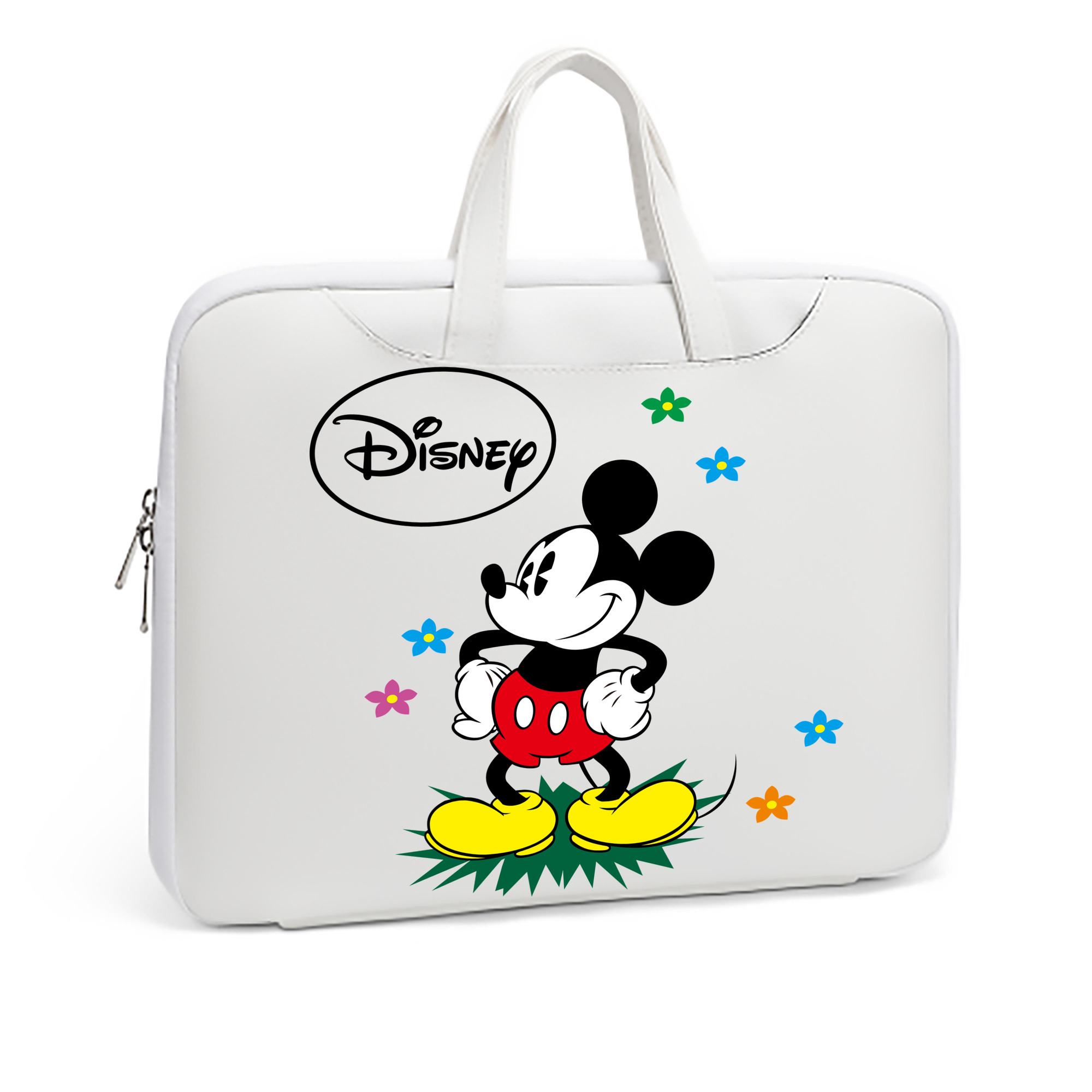（画像用） ミッキーマウス Mickey Mouse レザーラップトップバッグ　ノートパソコンケース