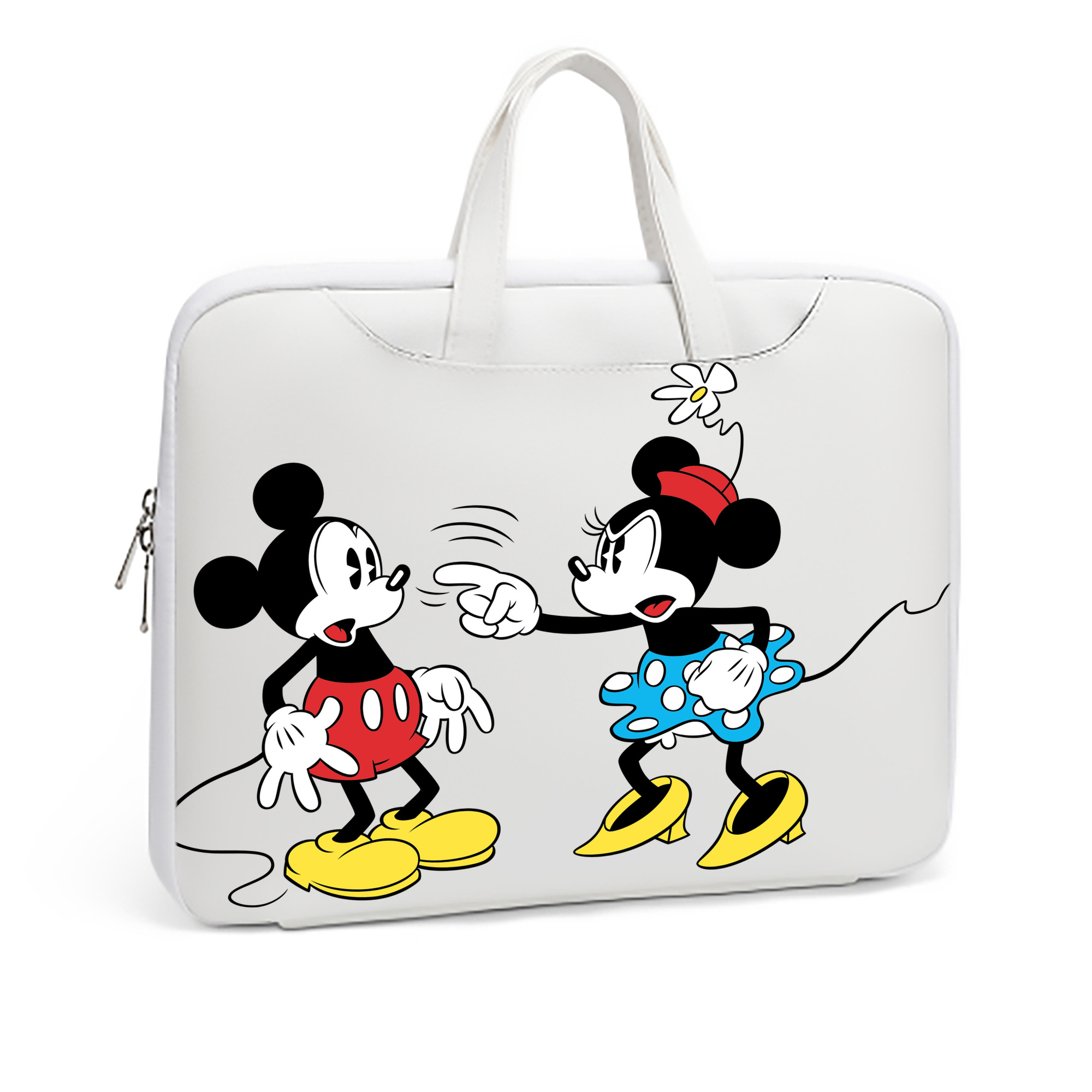 （画像用） ミッキーマウス Mickey Mouse レザーラップトップバッグ　ノートパソコンケース